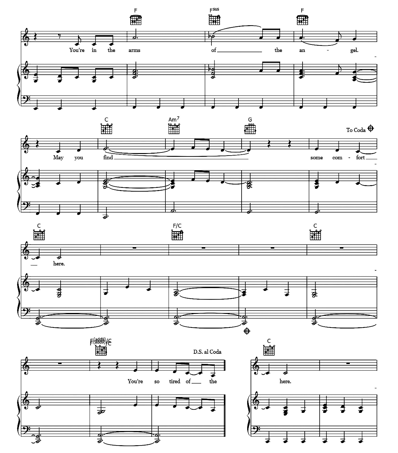 Angel sheet music 5