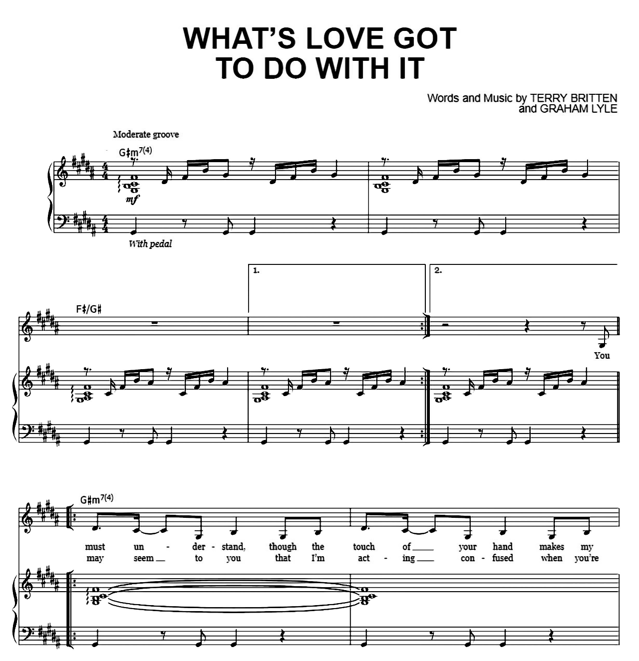 What's Love Got To Do With It sheet music