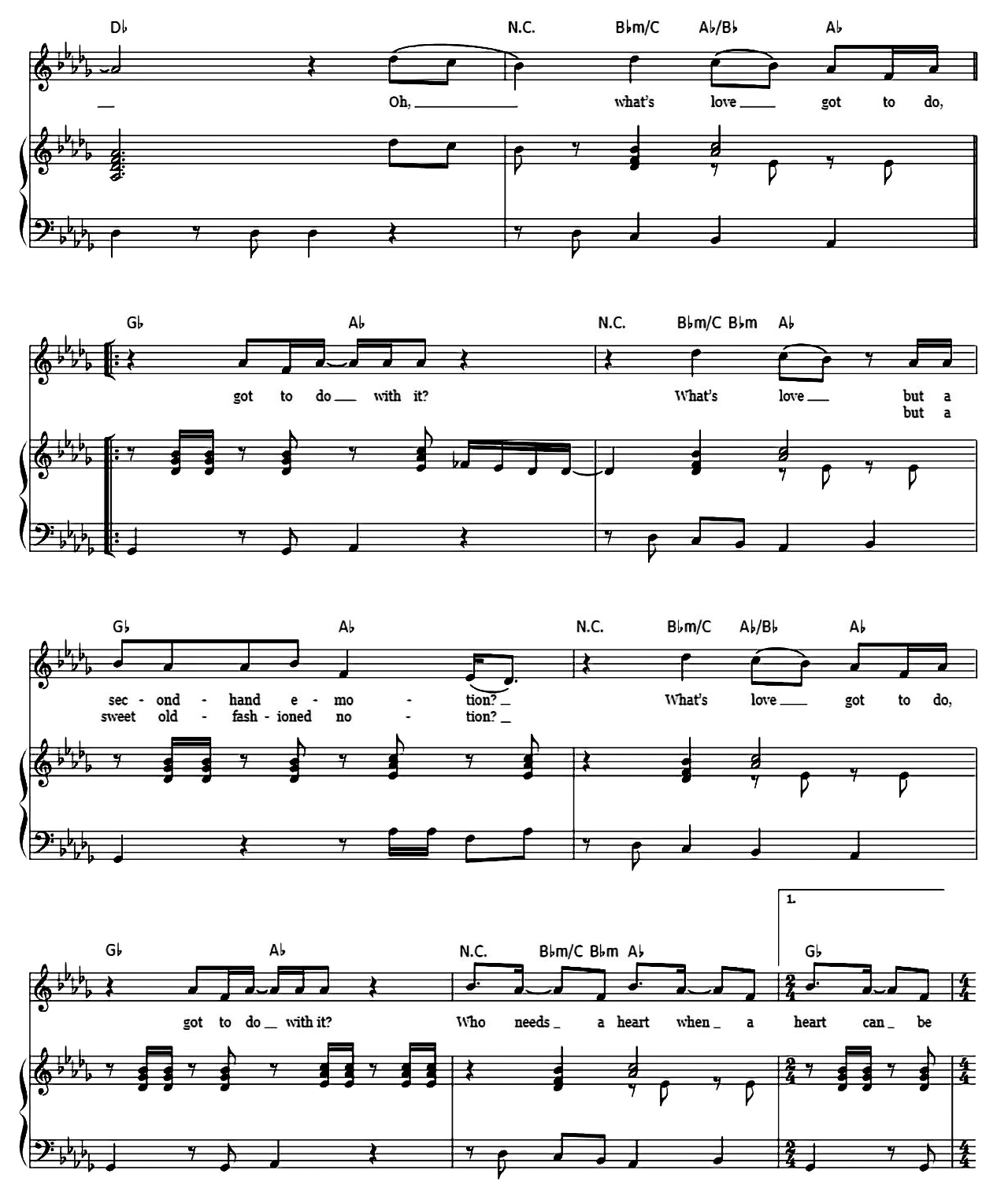 What's Love Got To Do With It sheet music 6