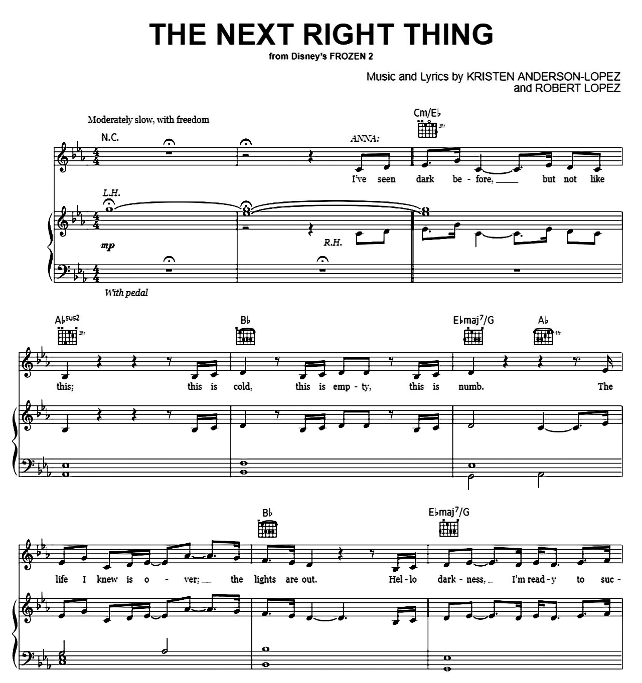 The Next Right Thing sheet music