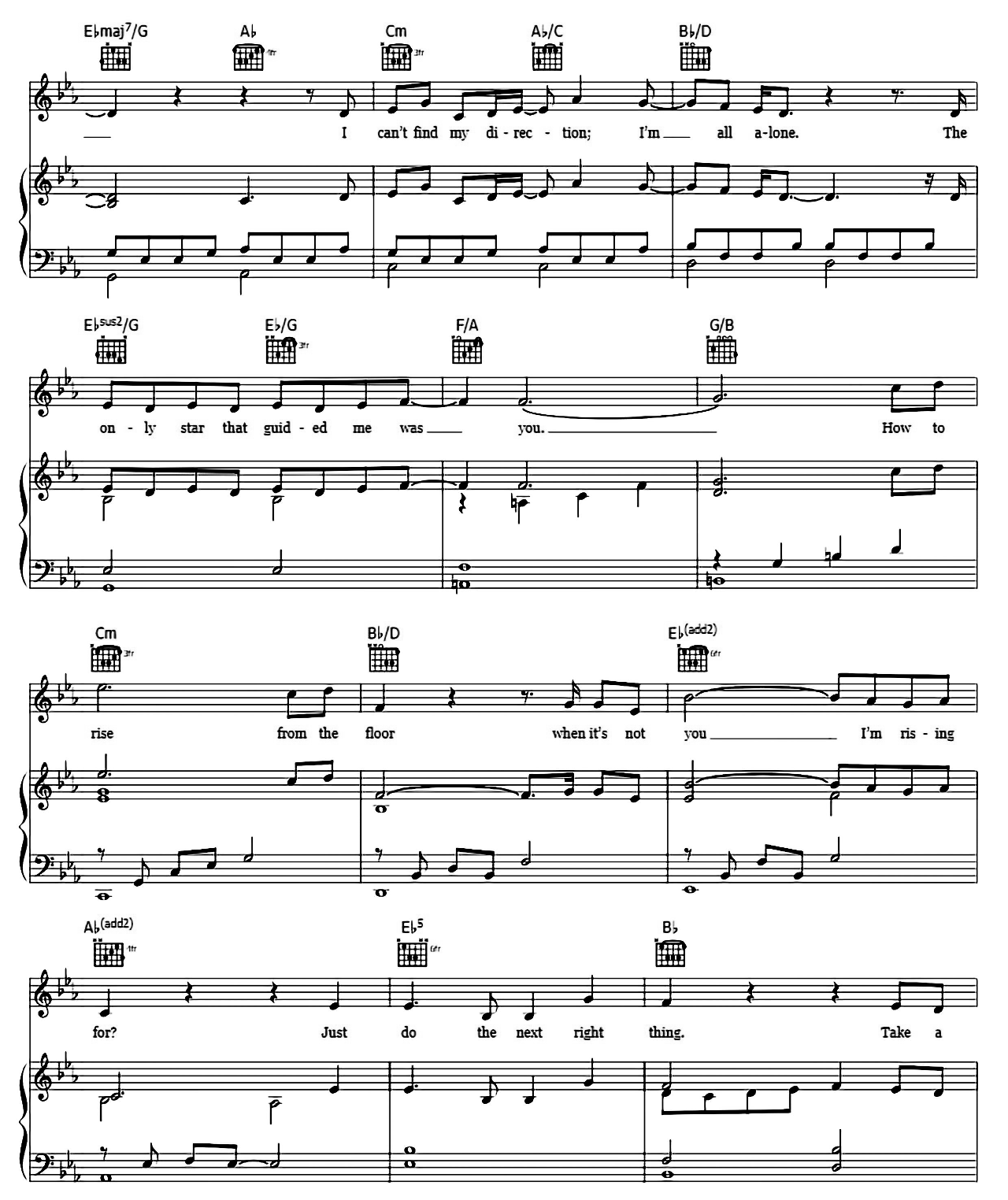 The Next Right Thing sheet music 4