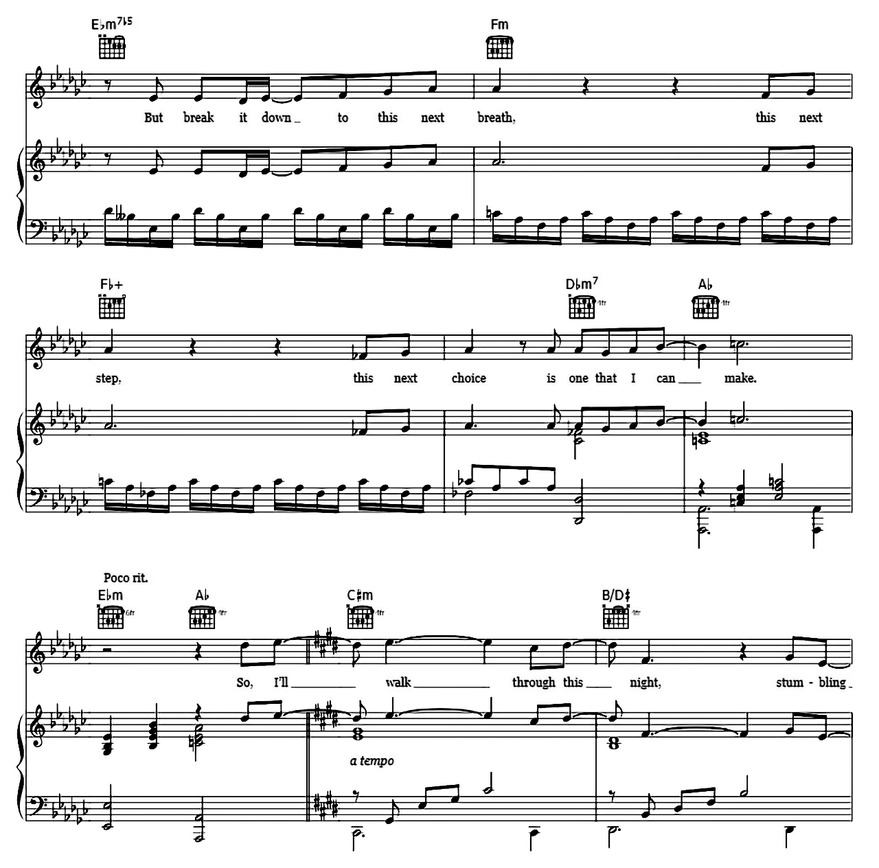 The Next Right Thing sheet music 6