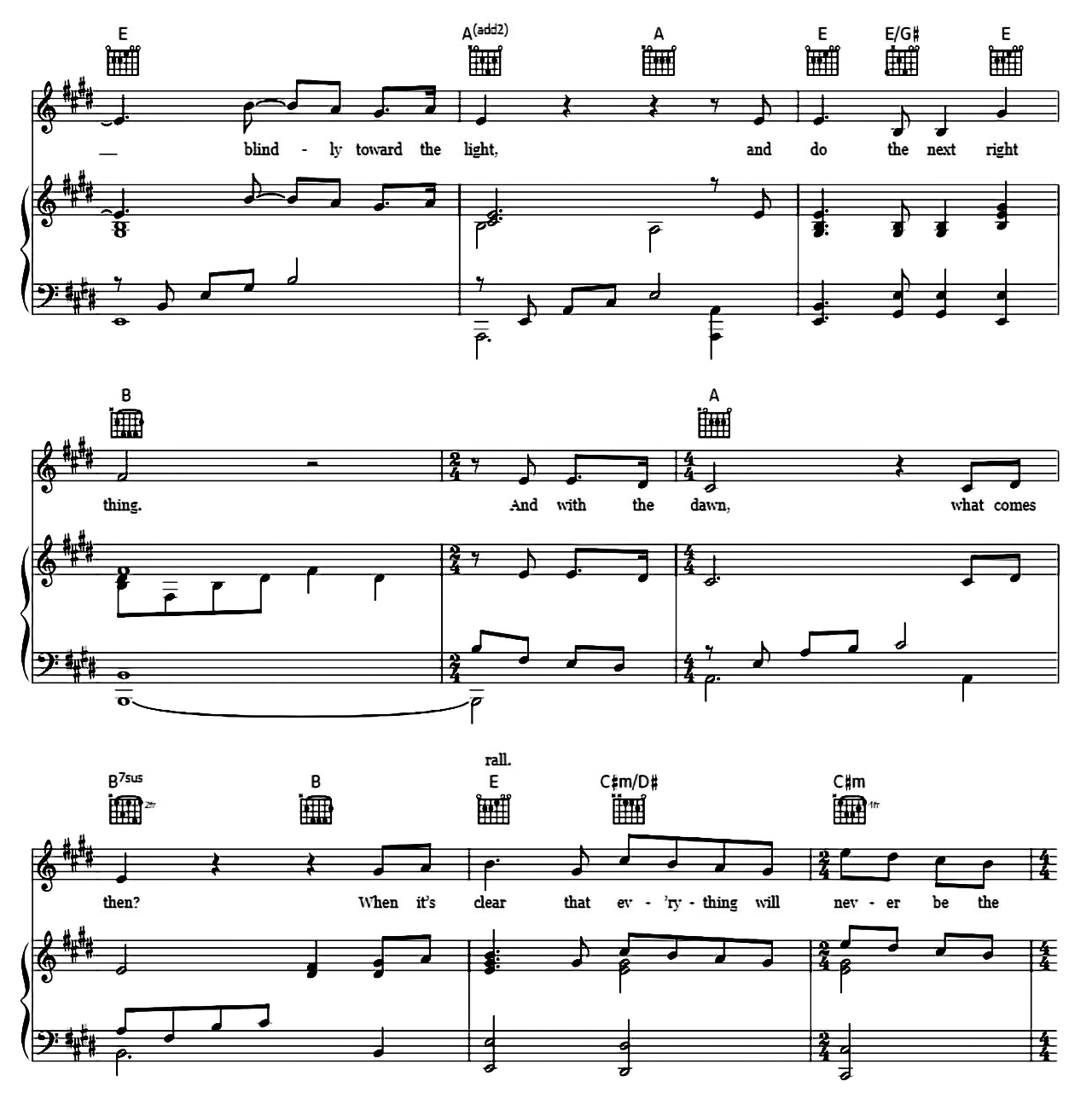 The Next Right Thing sheet music 7