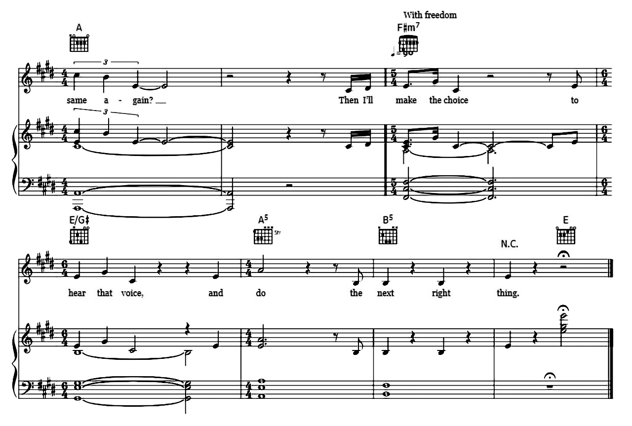 The Next Right Thing sheet music 8