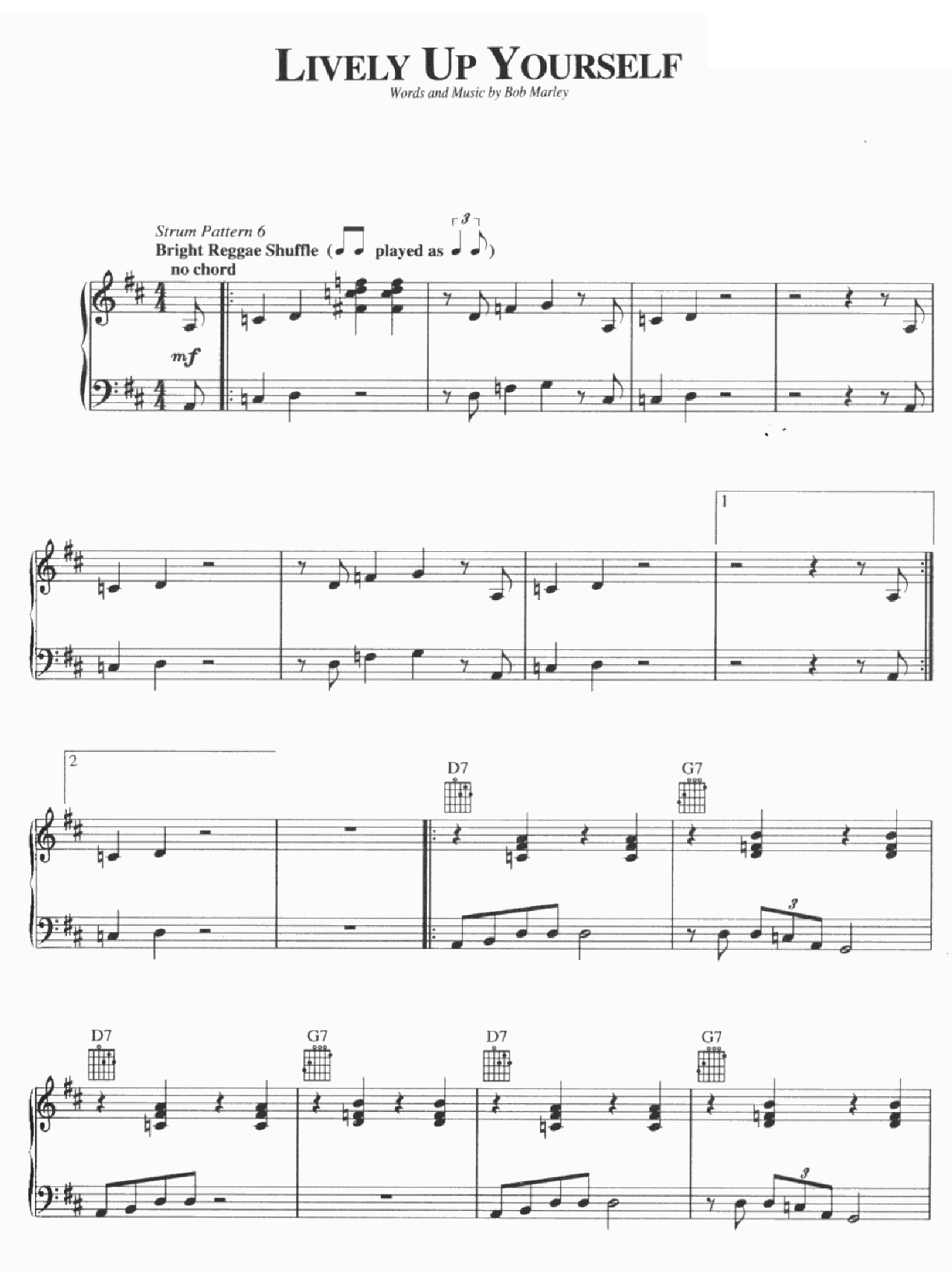 Lively Up Yourself sheet music