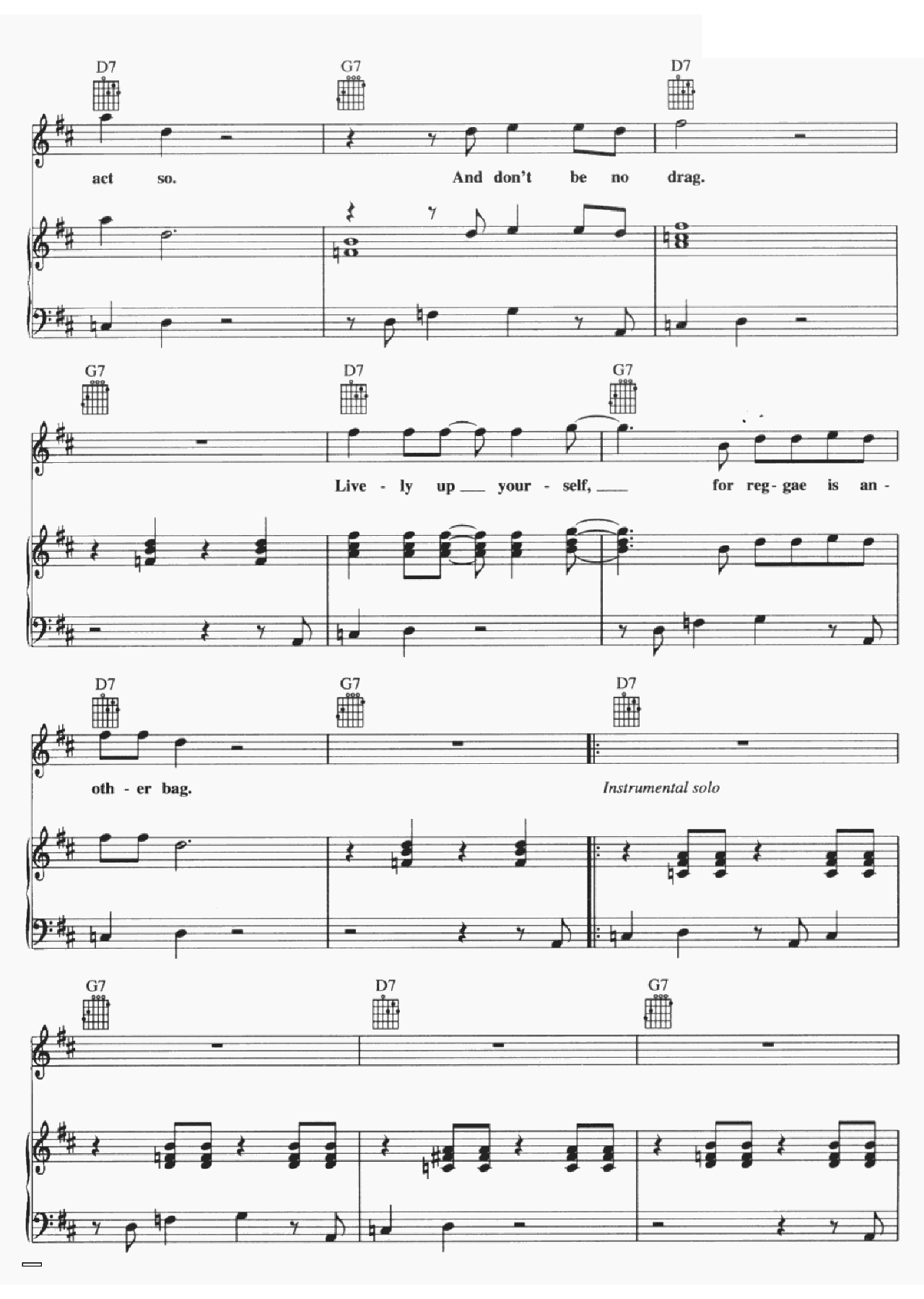 Lively Up Yourself sheet music 7