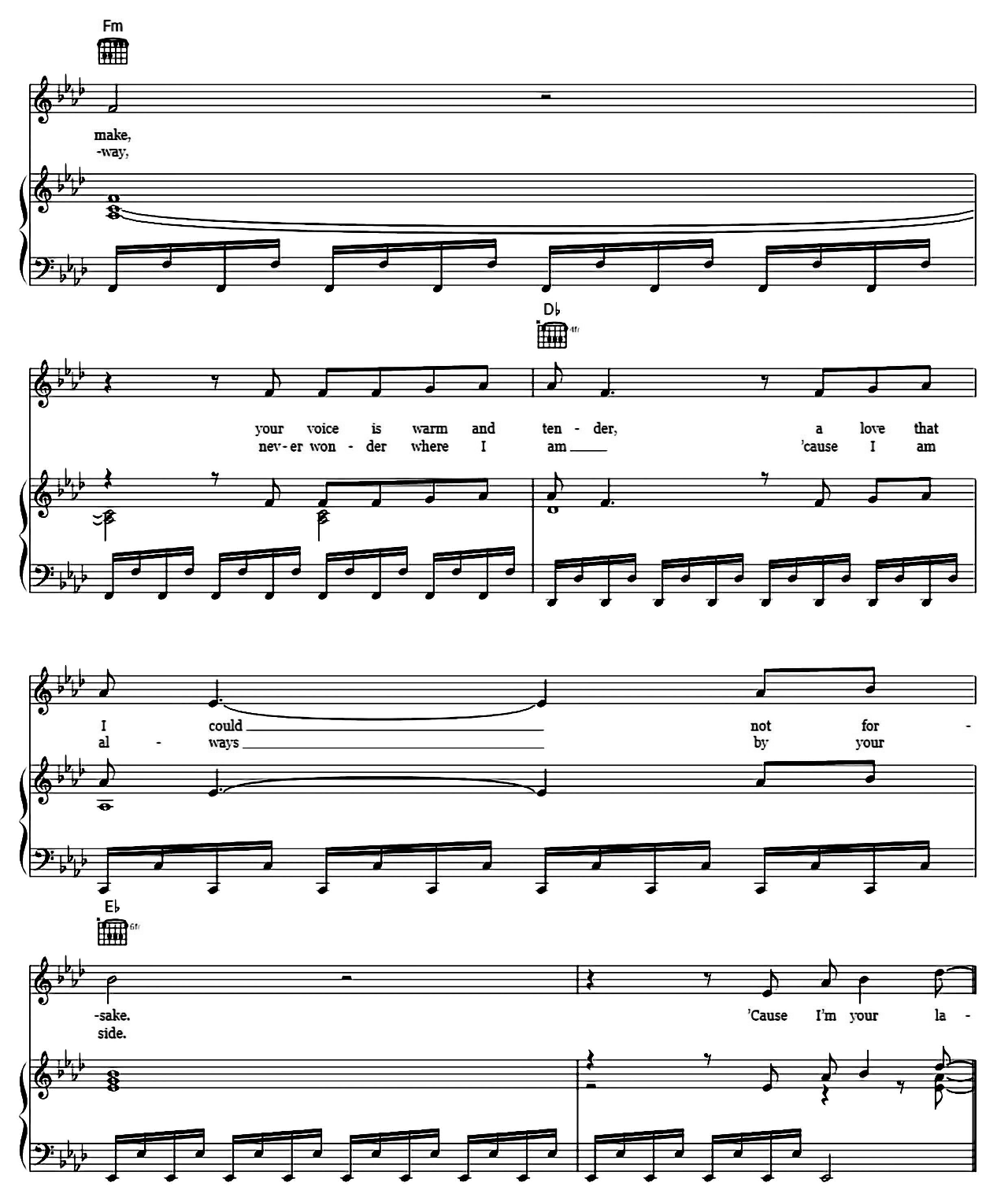 The Power Of Love sheet music 3
