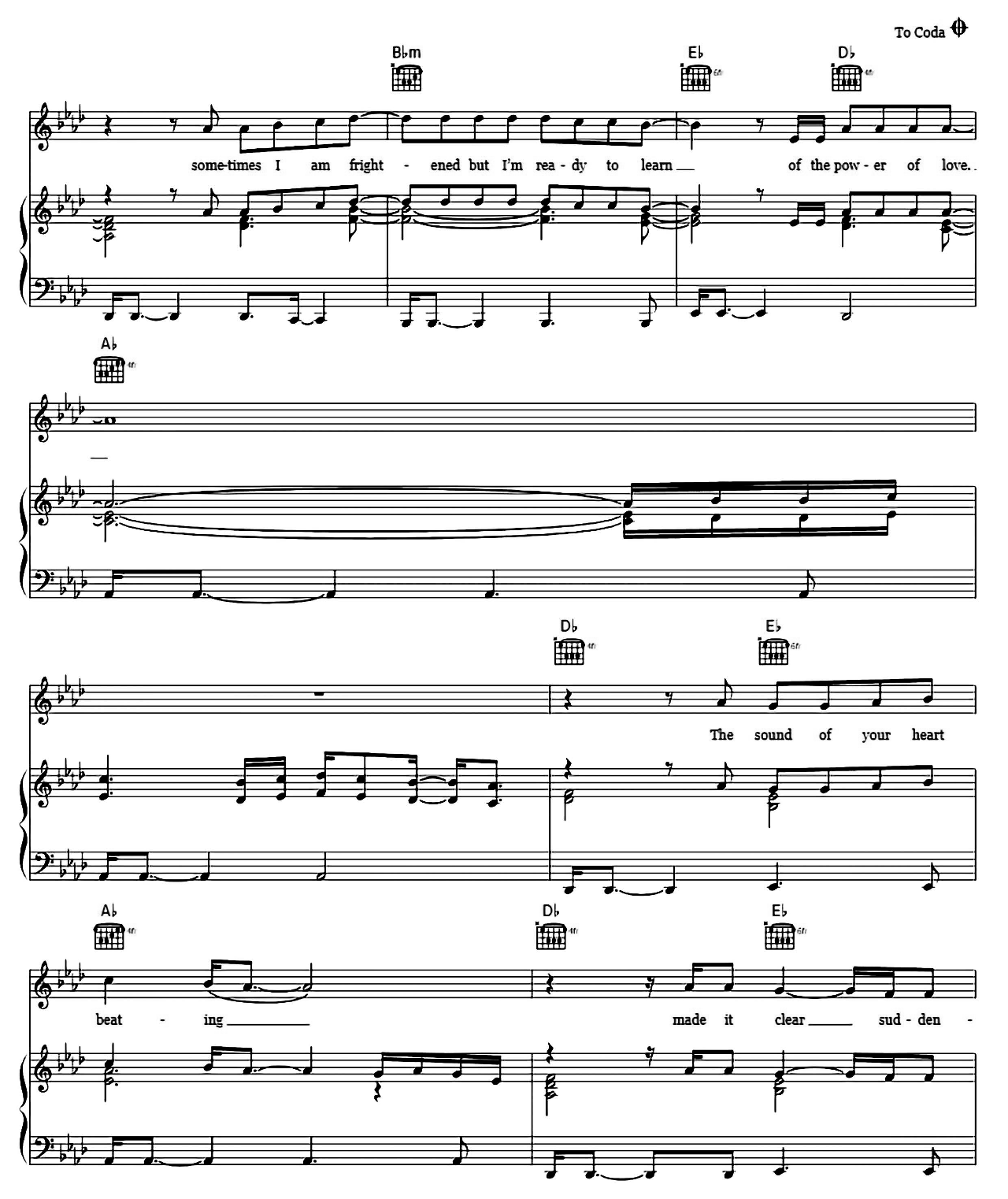 The Power Of Love sheet music 5
