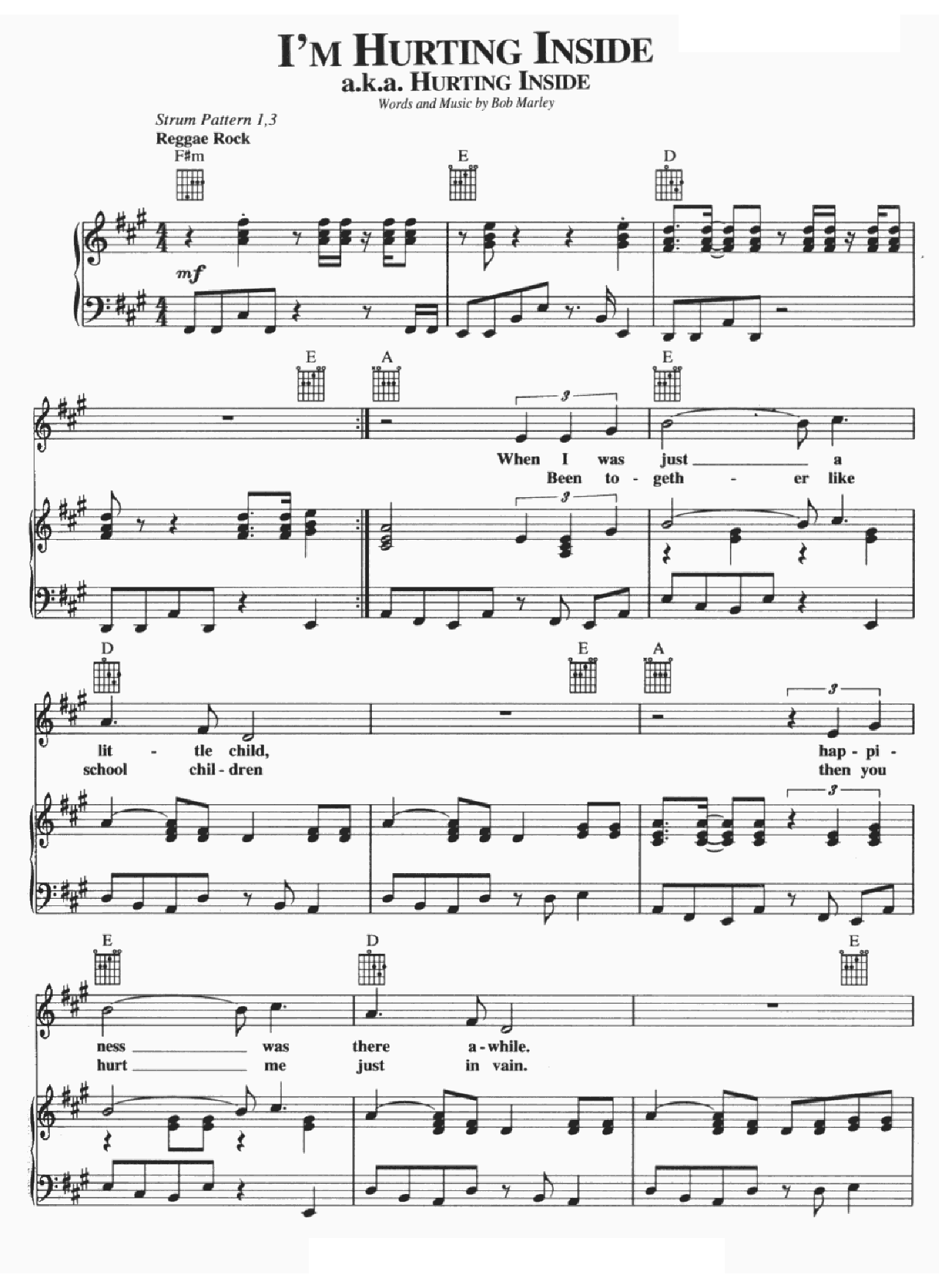 I'm Hurting Inside sheet music