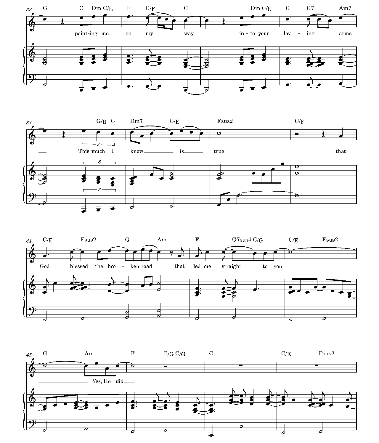 Bless The Broken Road sheet music 3