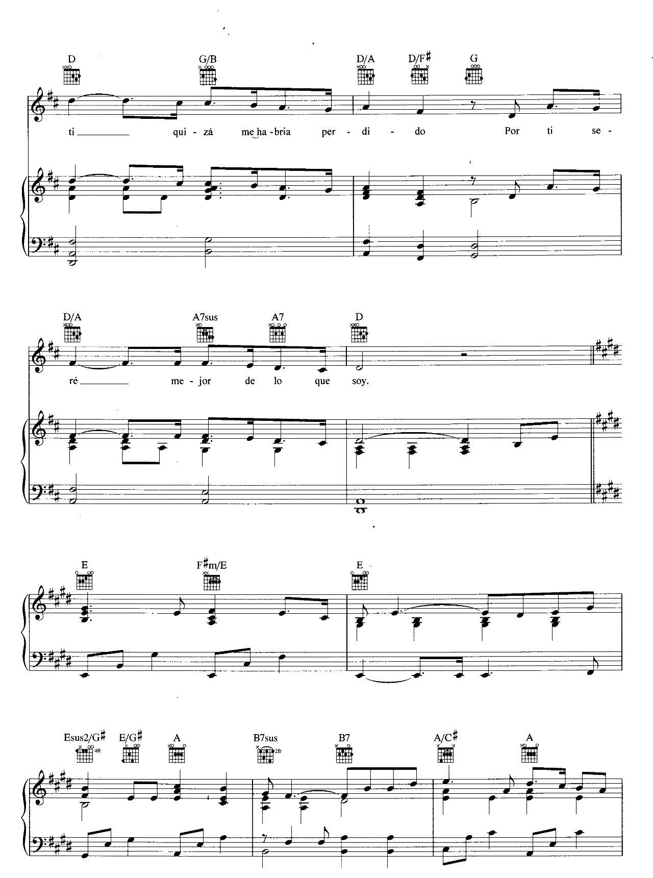 Por Ti Sere (You Raise Me Up) sheet music 3