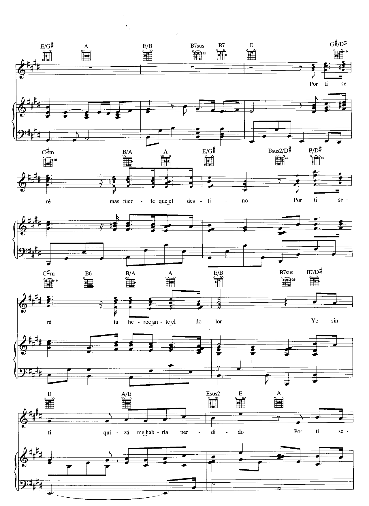 Por Ti Sere (You Raise Me Up) sheet music 4