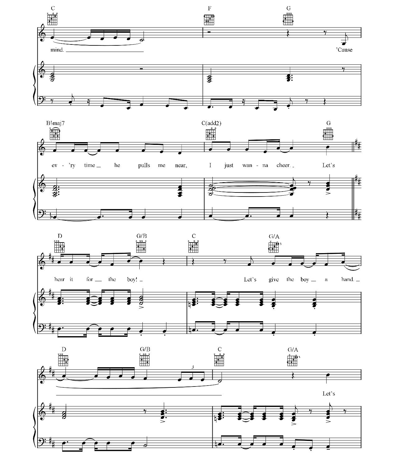 Let's Hear It For The Boy (from Footloose) sheet music 3