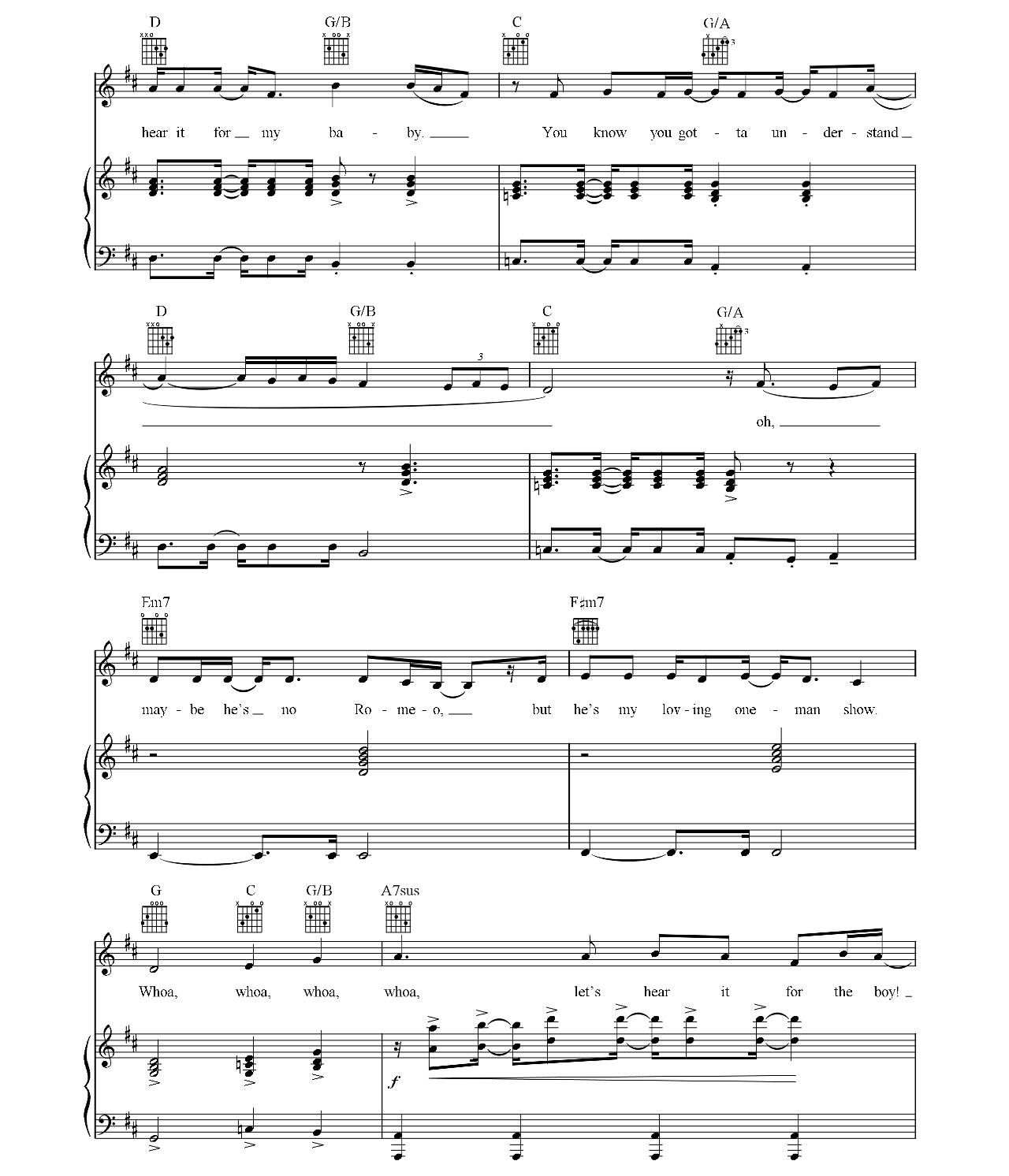 Let's Hear It For The Boy (from Footloose) sheet music 4
