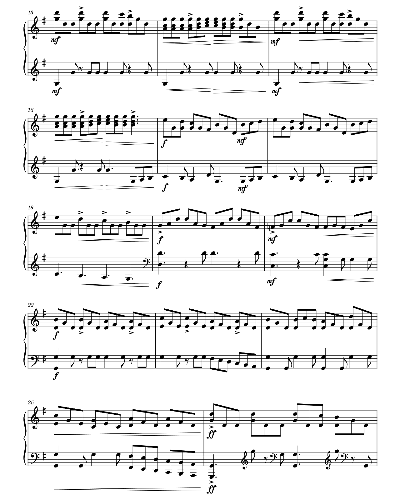 Waterfall sheet music 2