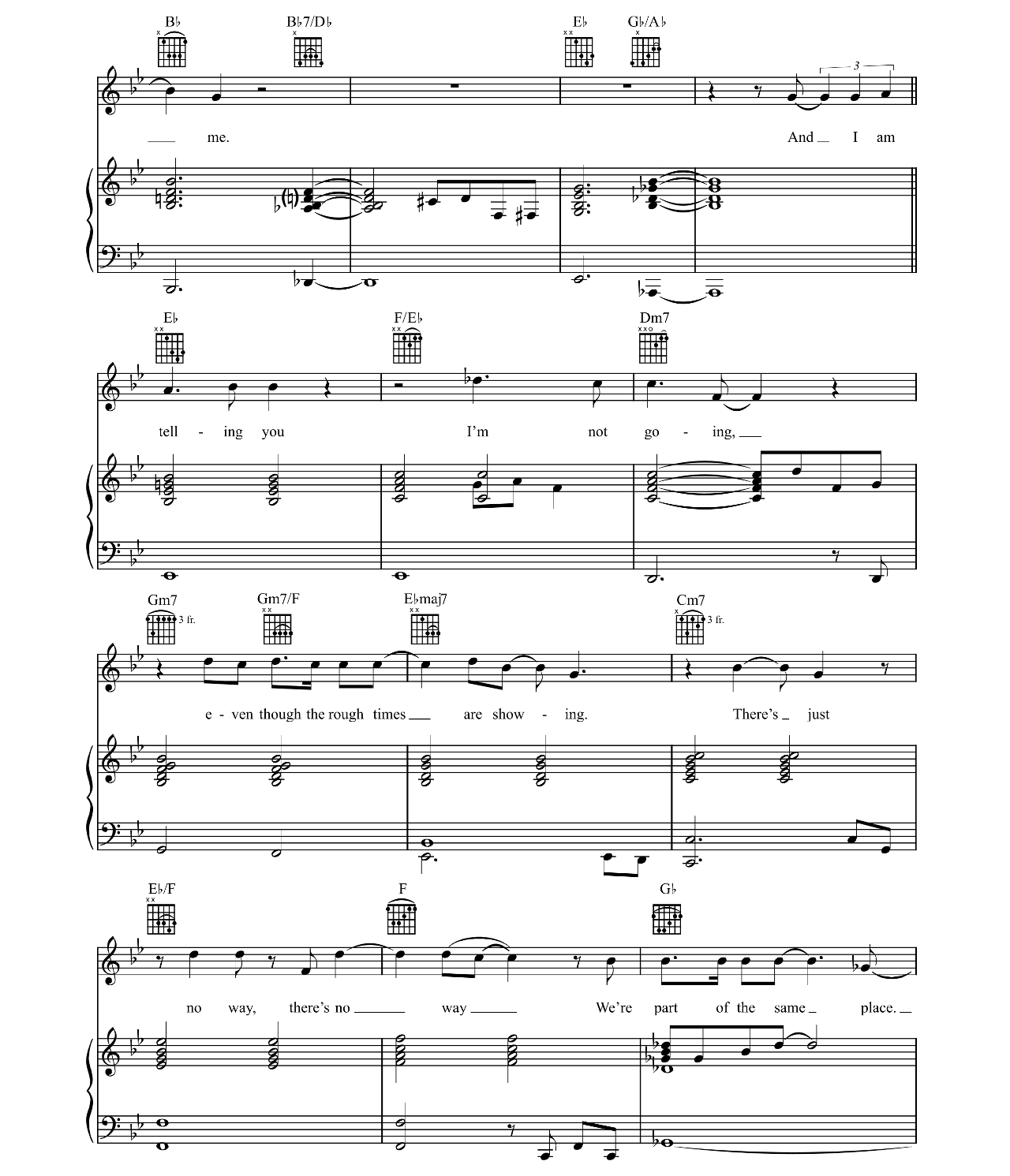 And I Am Telling You I'm Not Going sheet music 3