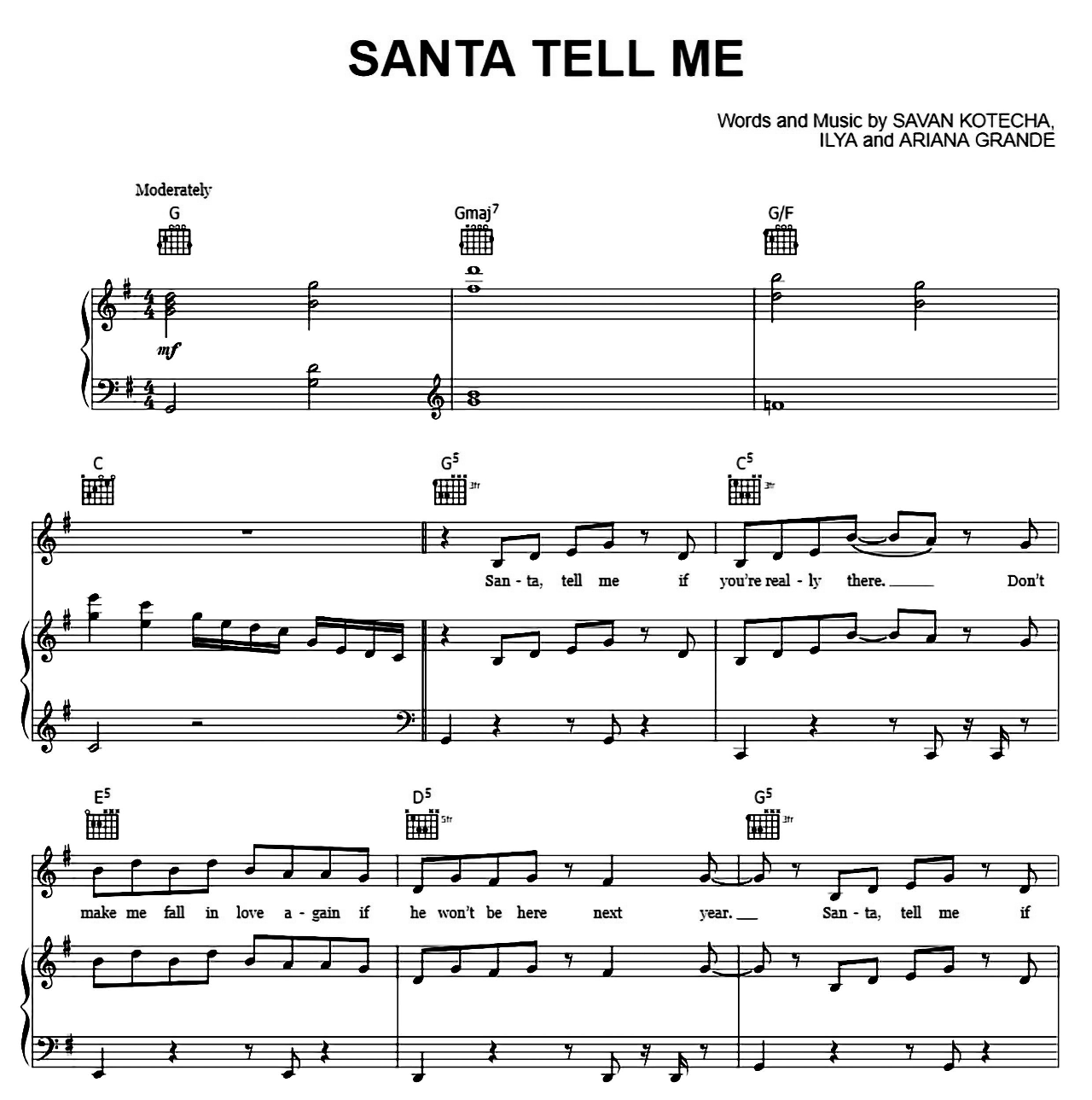 Santa Tell Me sheet music