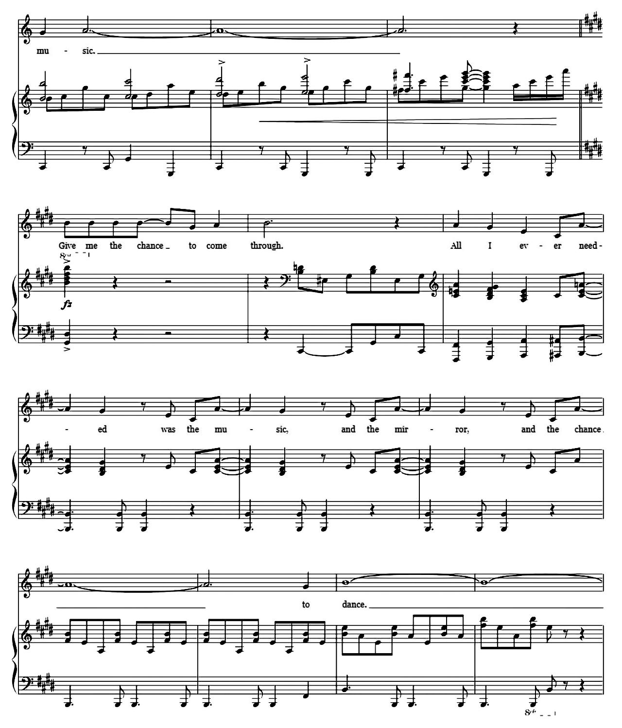 The Music And The Mirror (from A Chorus Line) sheet music 8