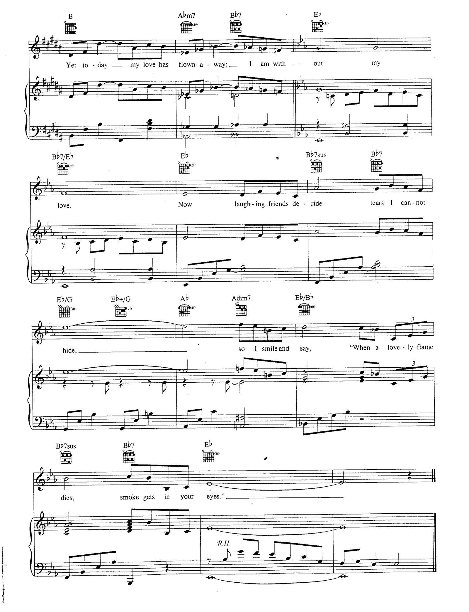 Smoke Gets In Your Eyes sheet music 3