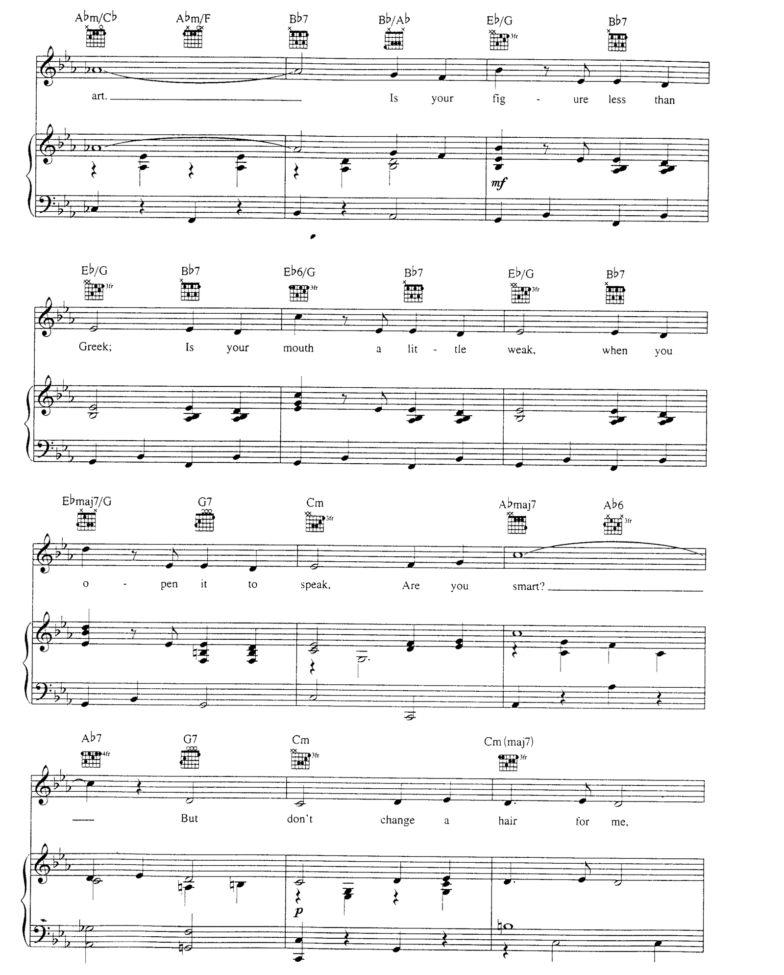 My Funny Valentine sheet music 4