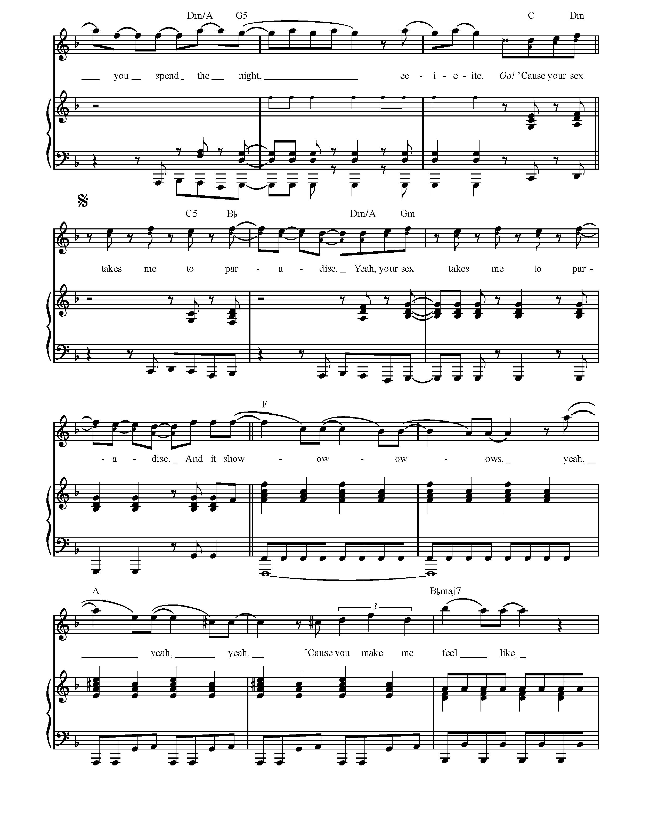 Locked Out Of Heaven sheet music 3