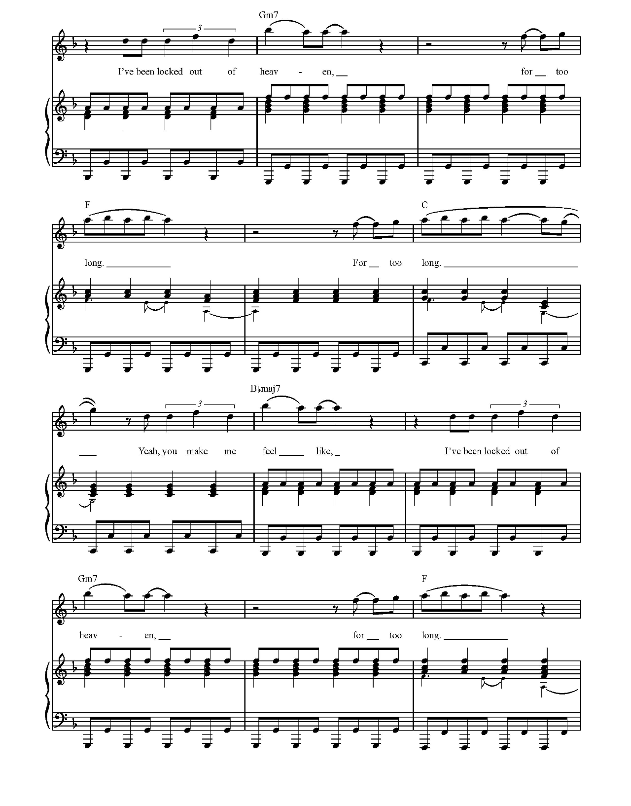 Locked Out Of Heaven sheet music 4