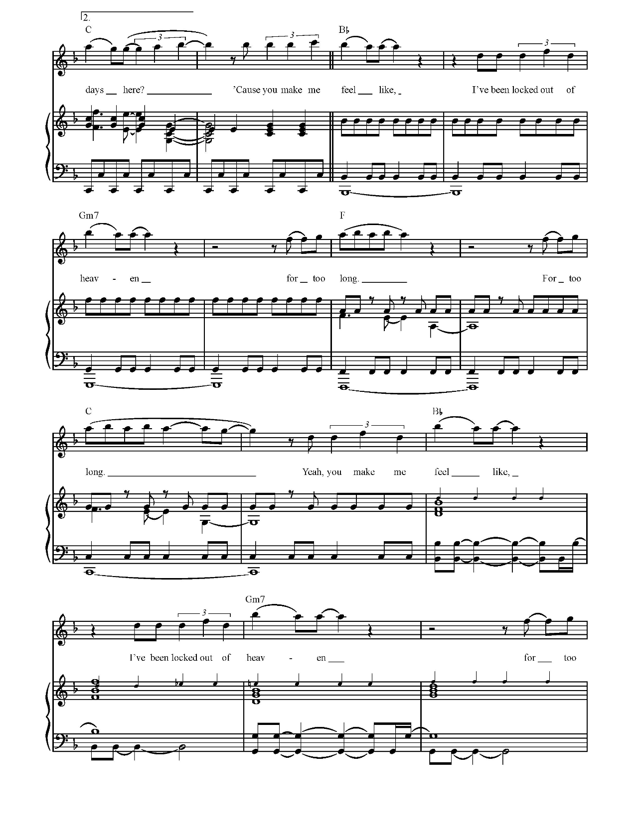 Locked Out Of Heaven sheet music 8
