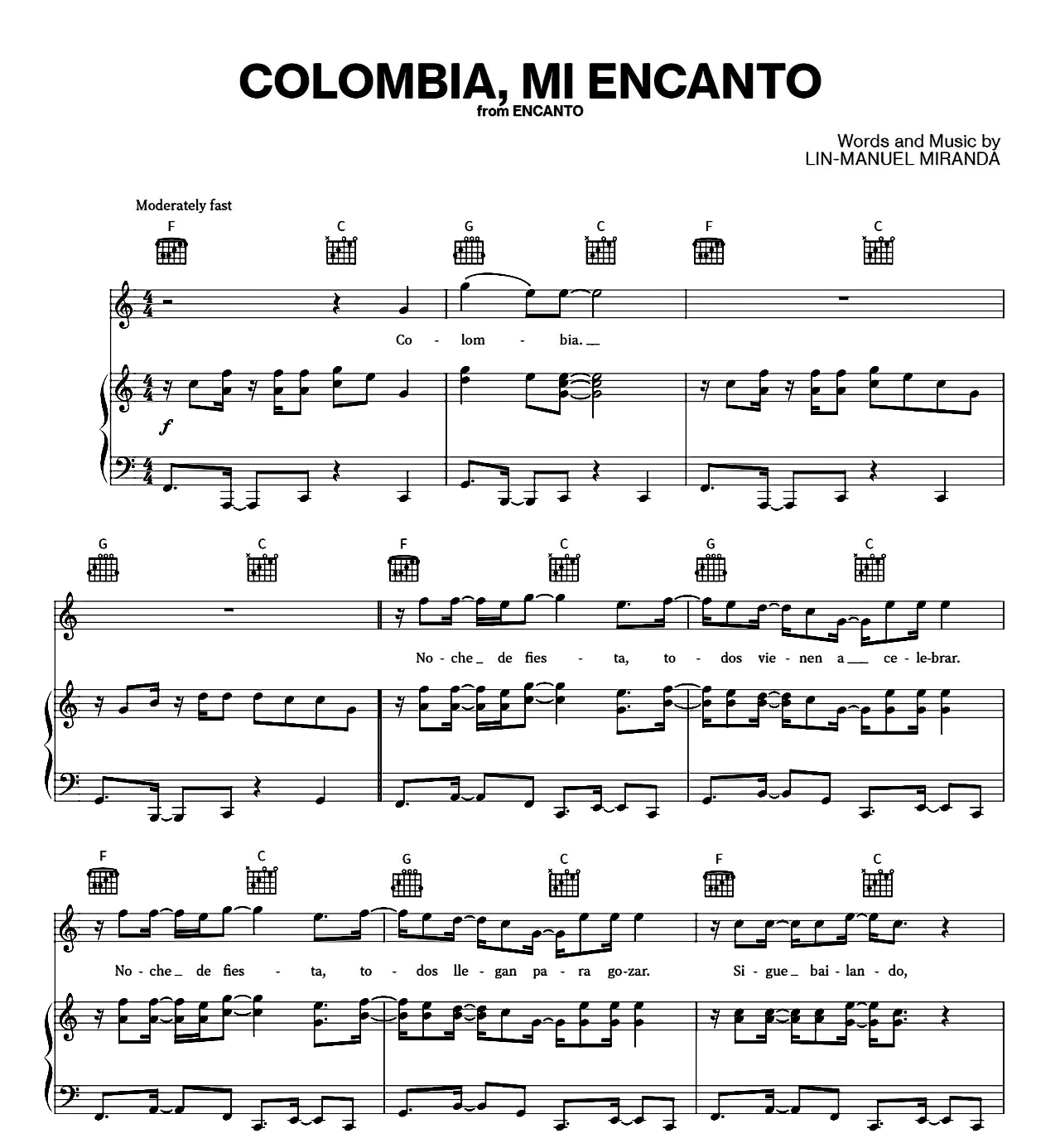 Colombia Mi Encanto (from Encanto) sheet music