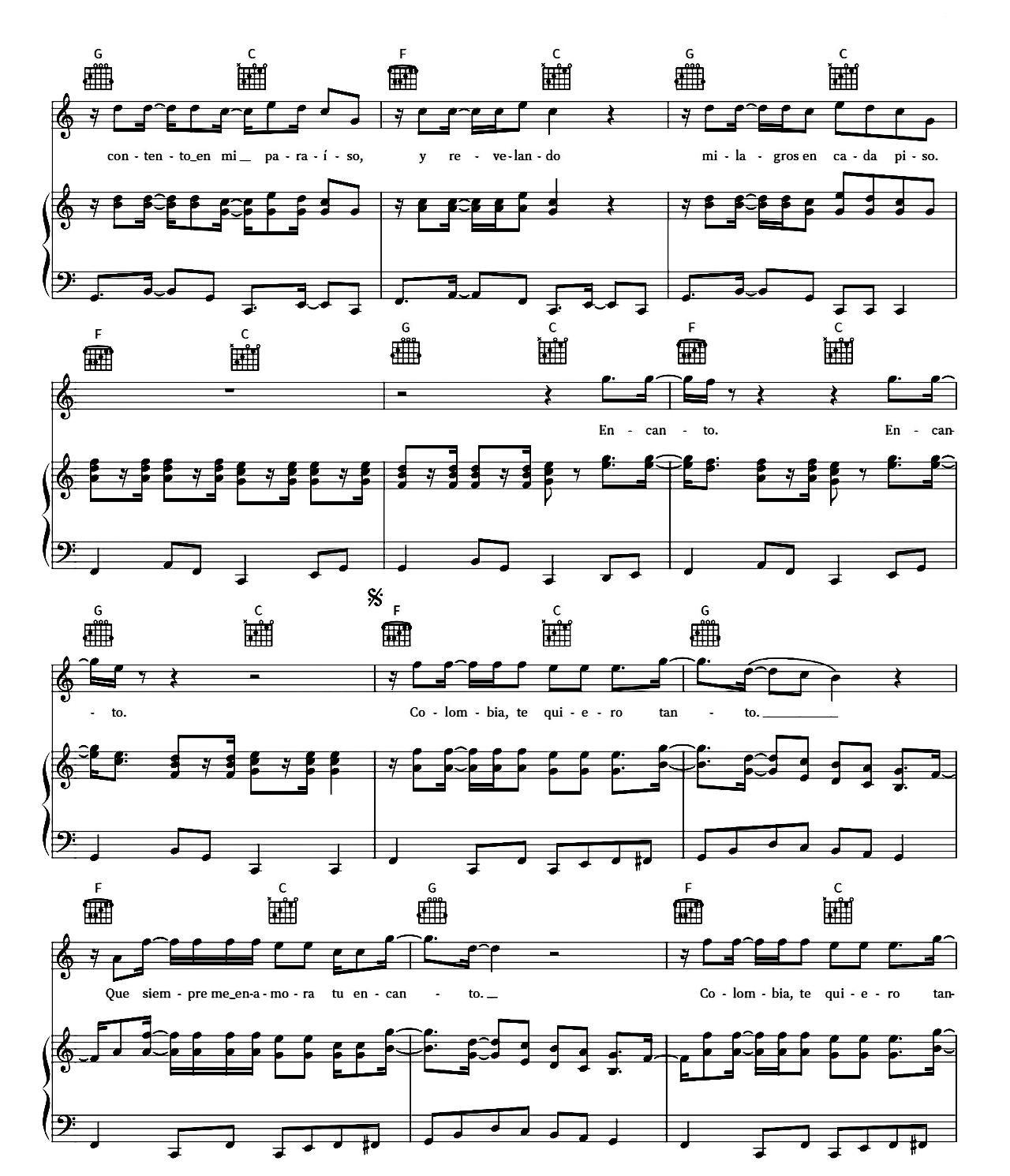 Colombia Mi Encanto (from Encanto) sheet music 2