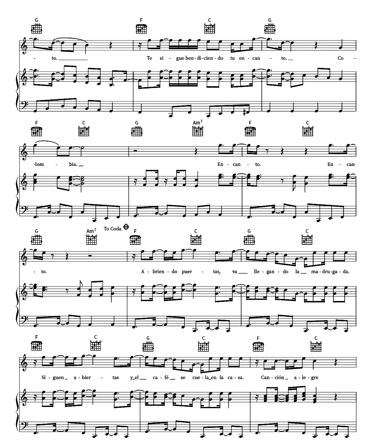 Colombia Mi Encanto (from Encanto) sheet music 3