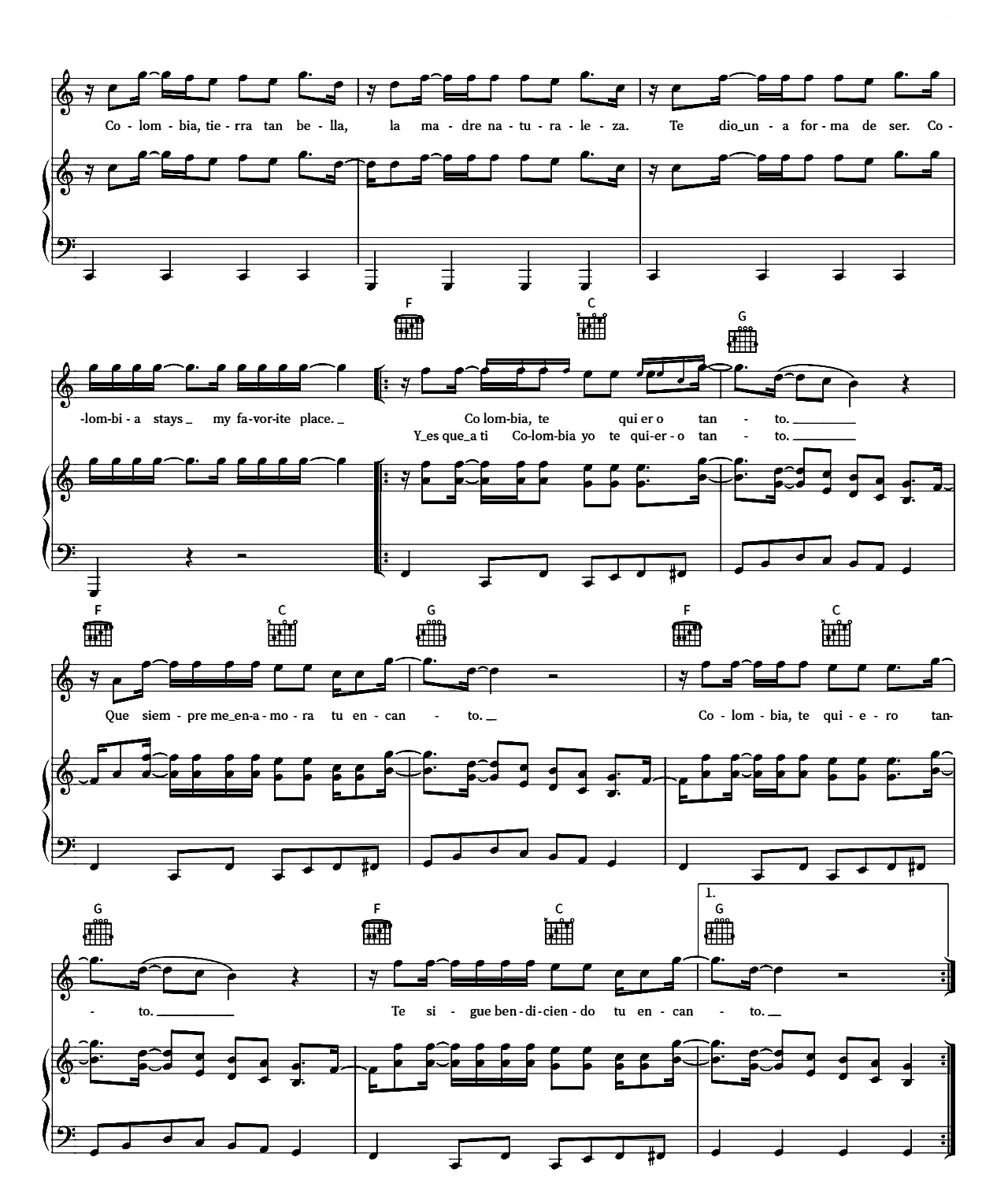 Colombia Mi Encanto (from Encanto) sheet music 5