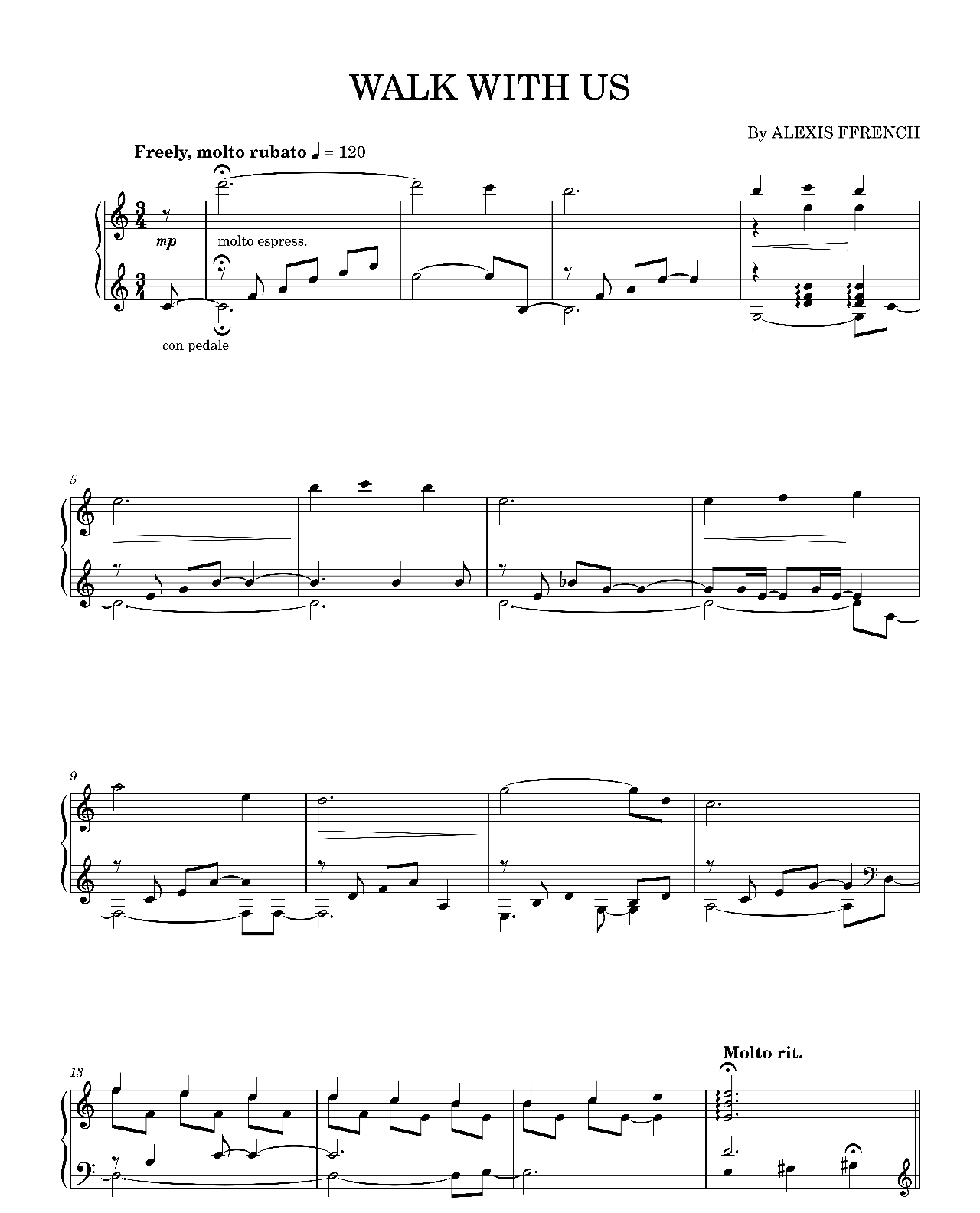 Walk With Us sheet music