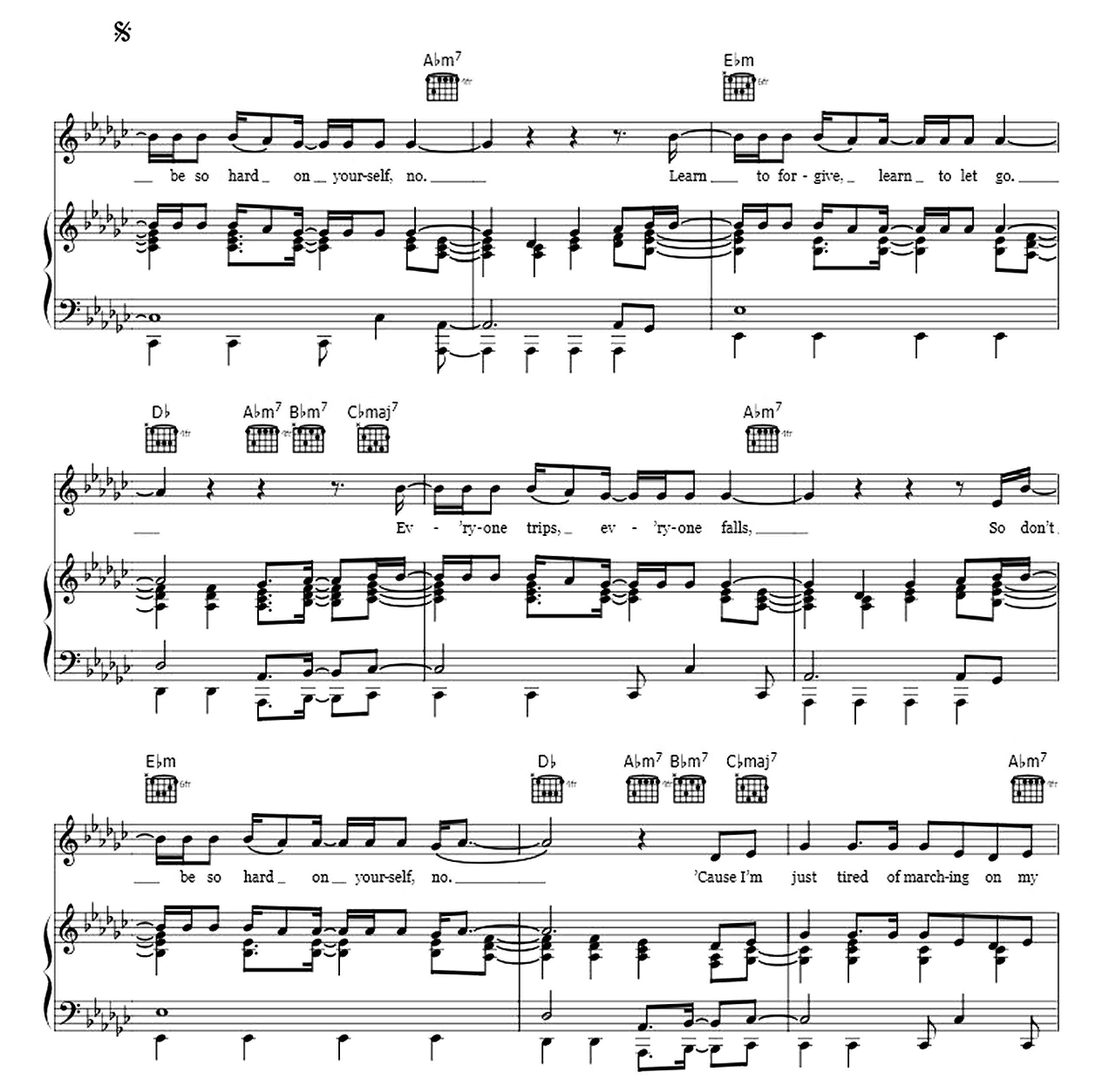 Don't Be So Hard On Yourself sheet music 3