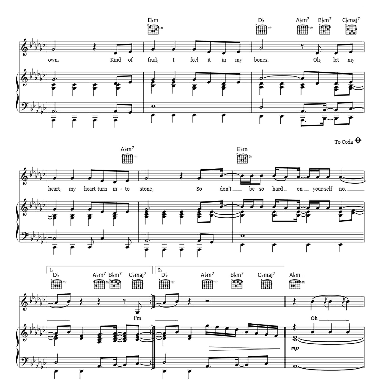 Don't Be So Hard On Yourself sheet music 4