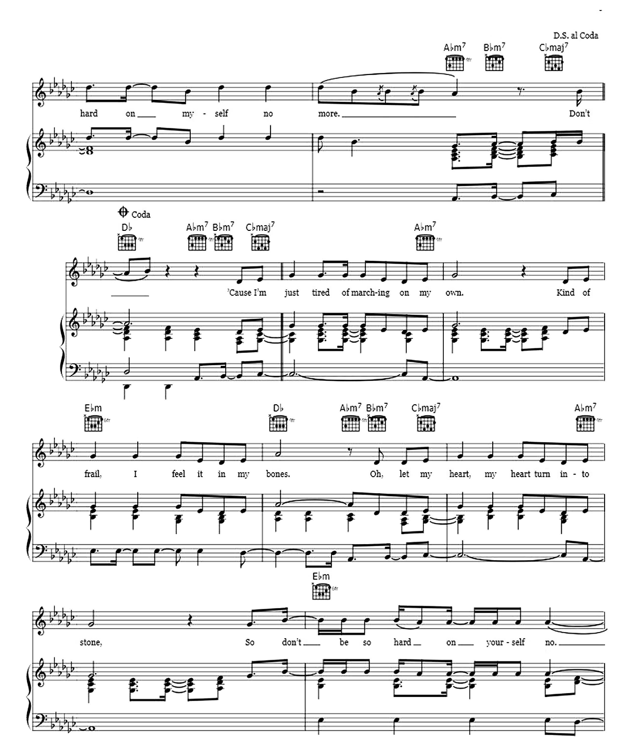 Don't Be So Hard On Yourself sheet music 6