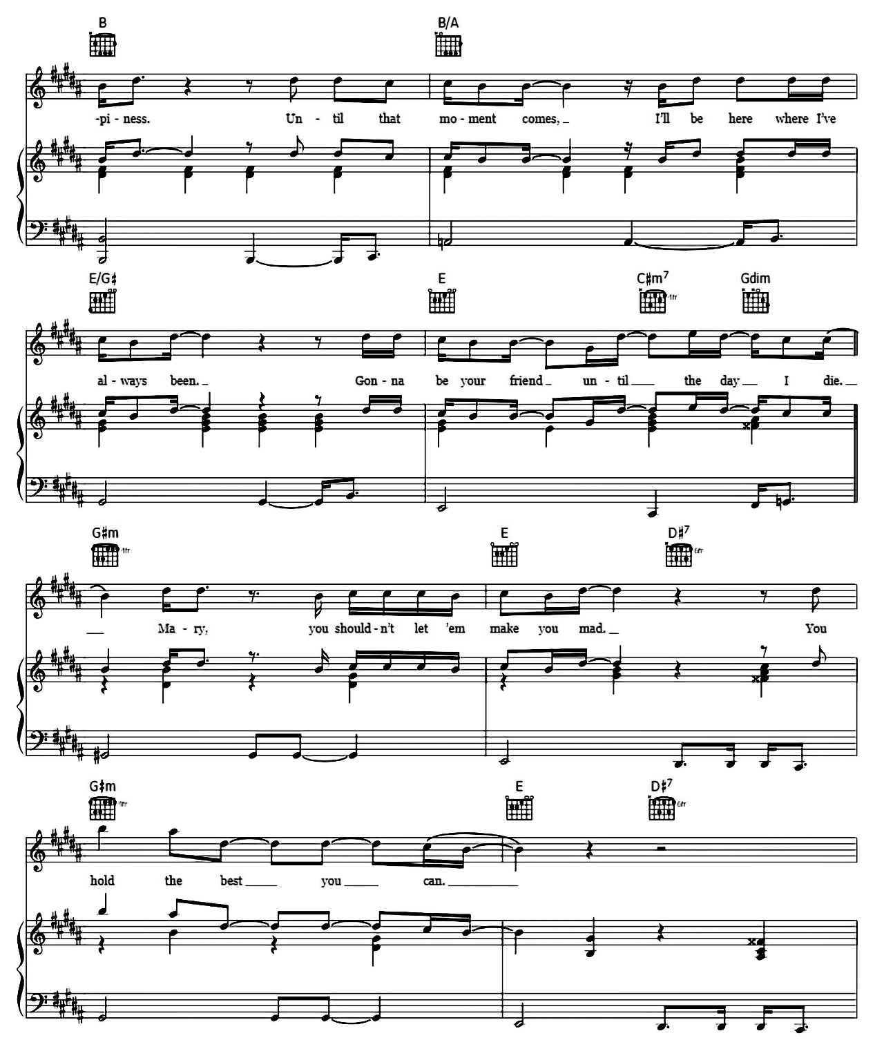 Mary sheet music 5