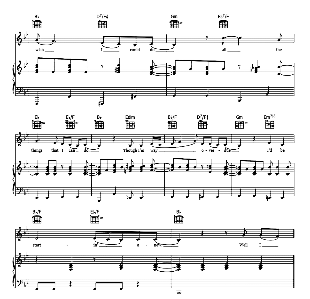 I Wish I Knew How It Would Feel To Be Free sheet music 6