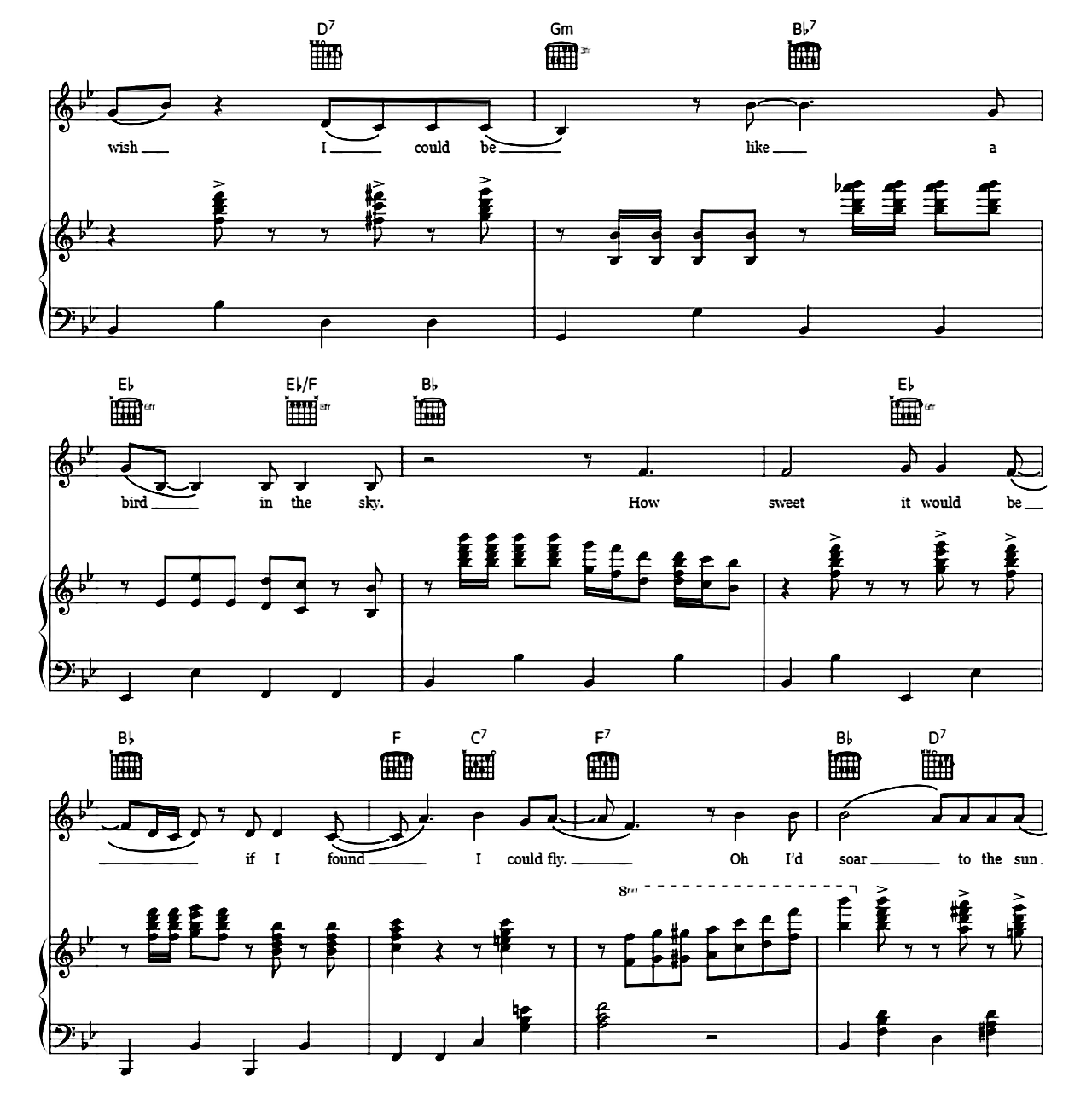 I Wish I Knew How It Would Feel To Be Free sheet music 7