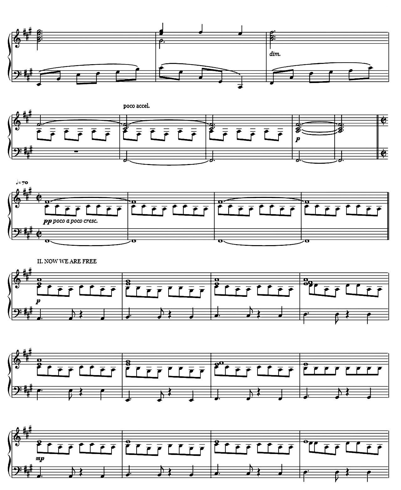 Honor Him Now We Are Free (from Gladiator) sheet music 2