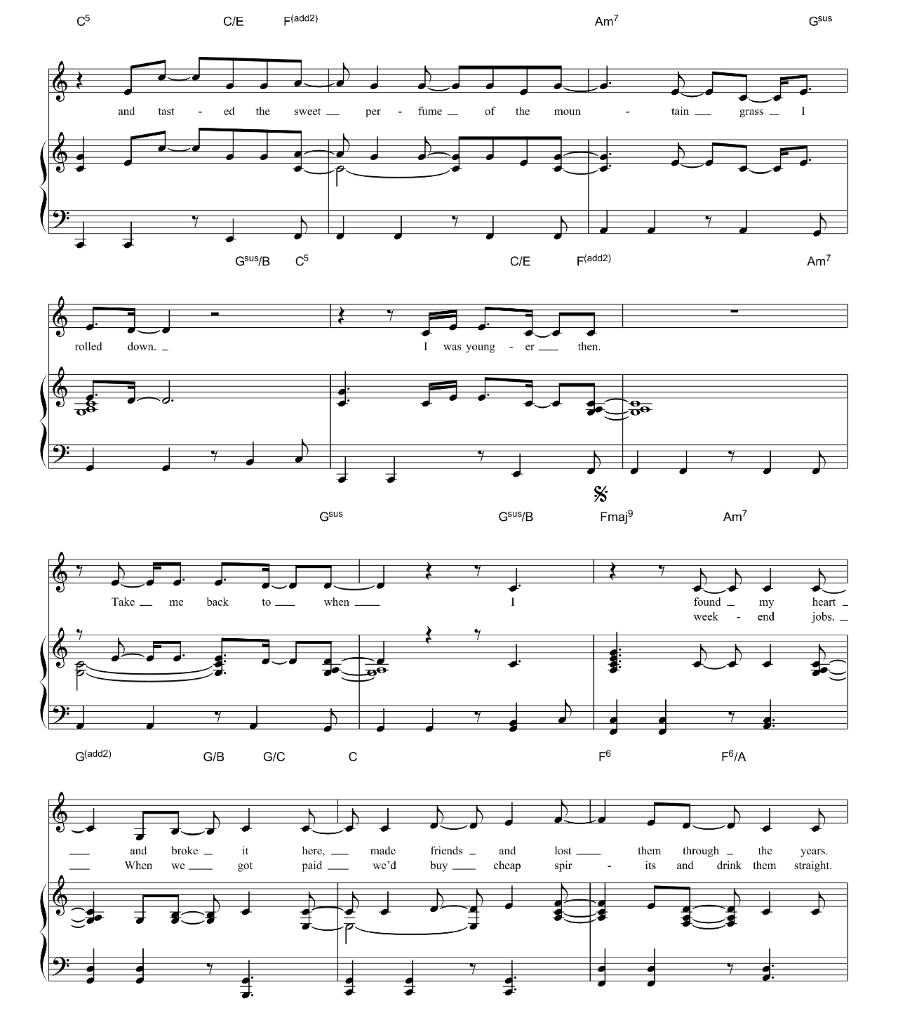 Castle On The Hill sheet music 2