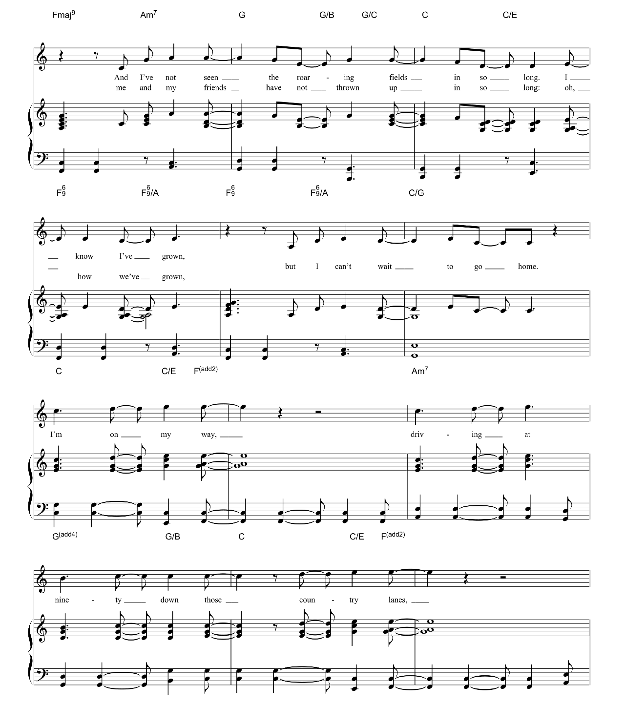 Castle On The Hill sheet music 3