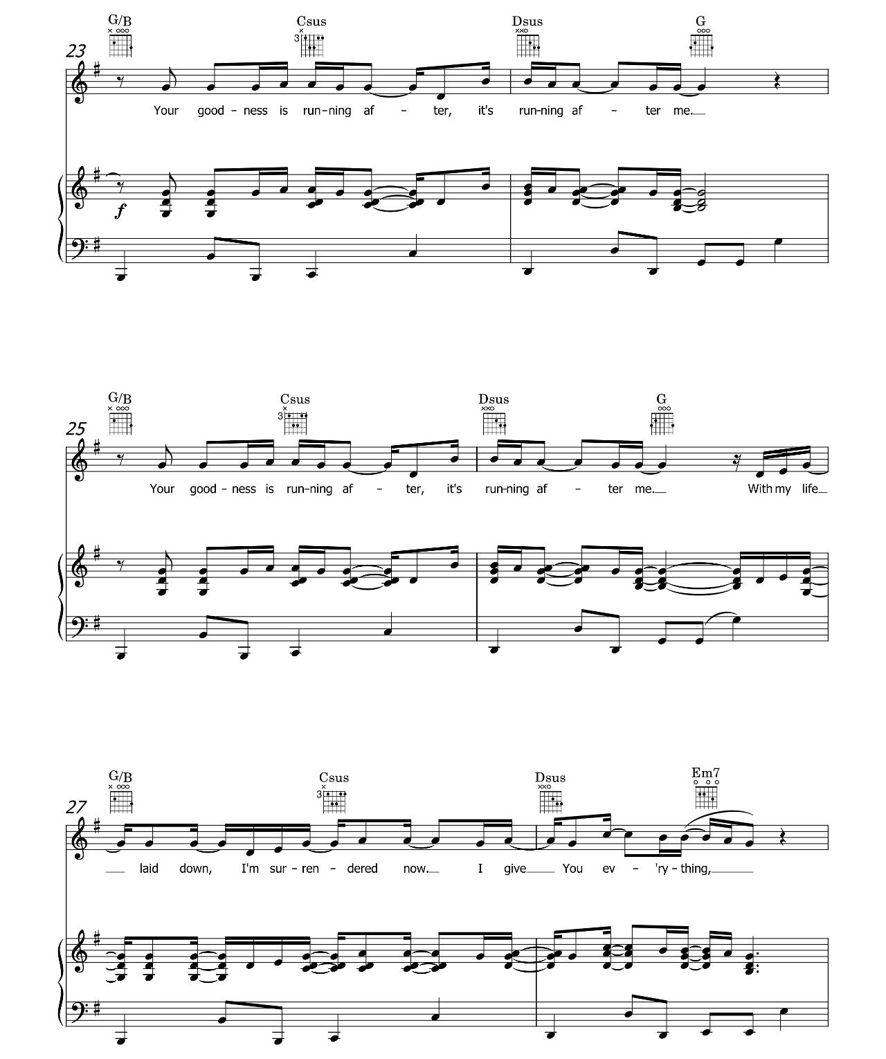 Goodness Of God sheet music 4