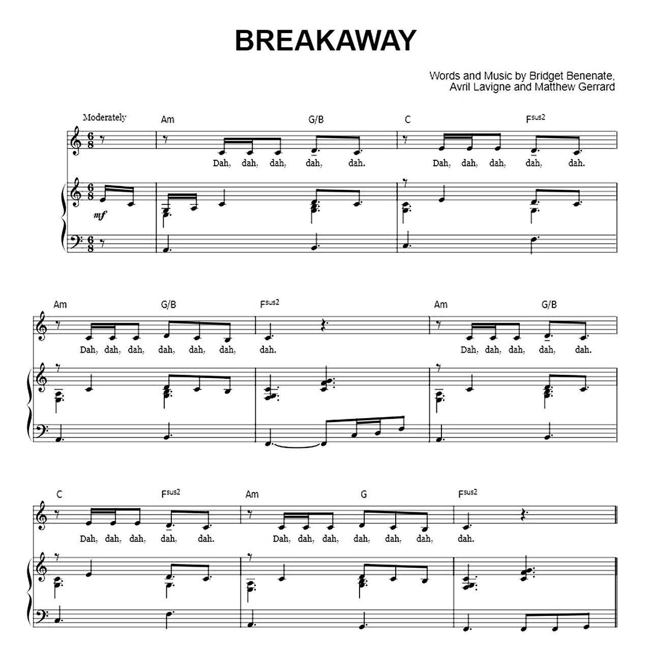 Breakaway sheet music