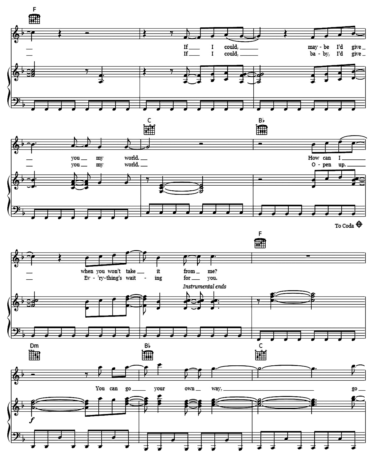 Go Your Own Way sheet music 2