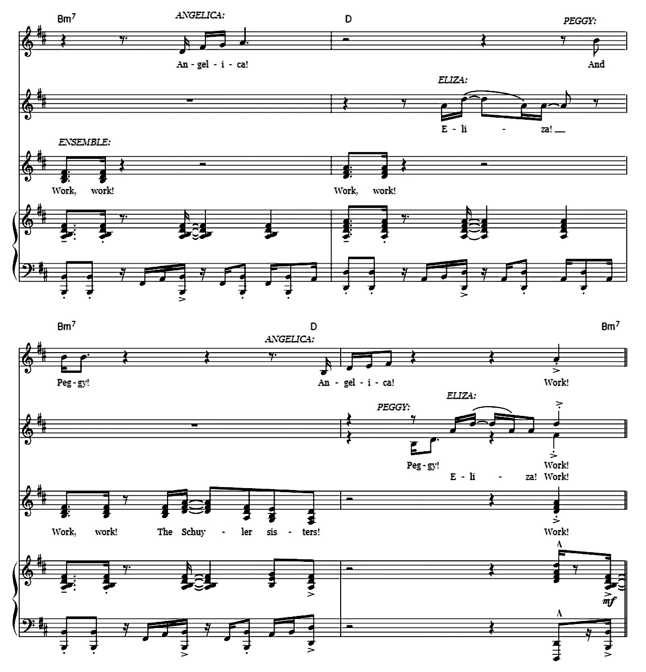 The Schuyler Sisters (from Hamilton) sheet music 3