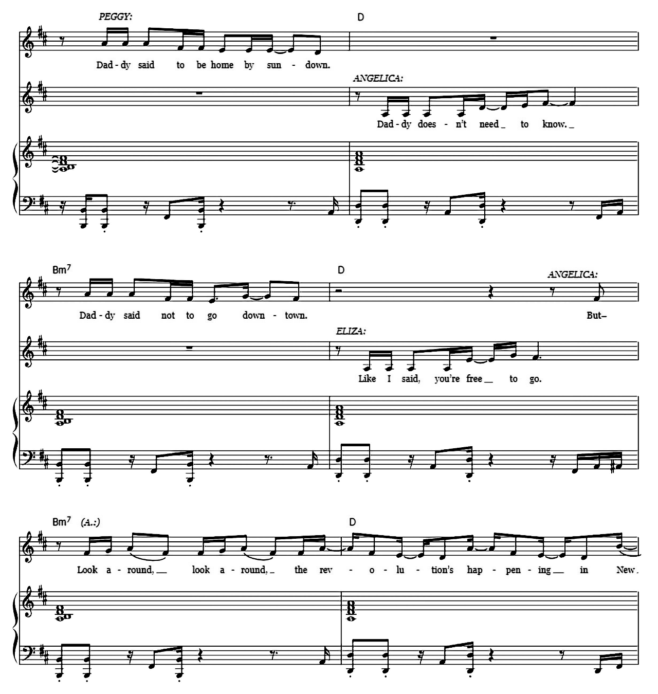 The Schuyler Sisters (from Hamilton) sheet music 4