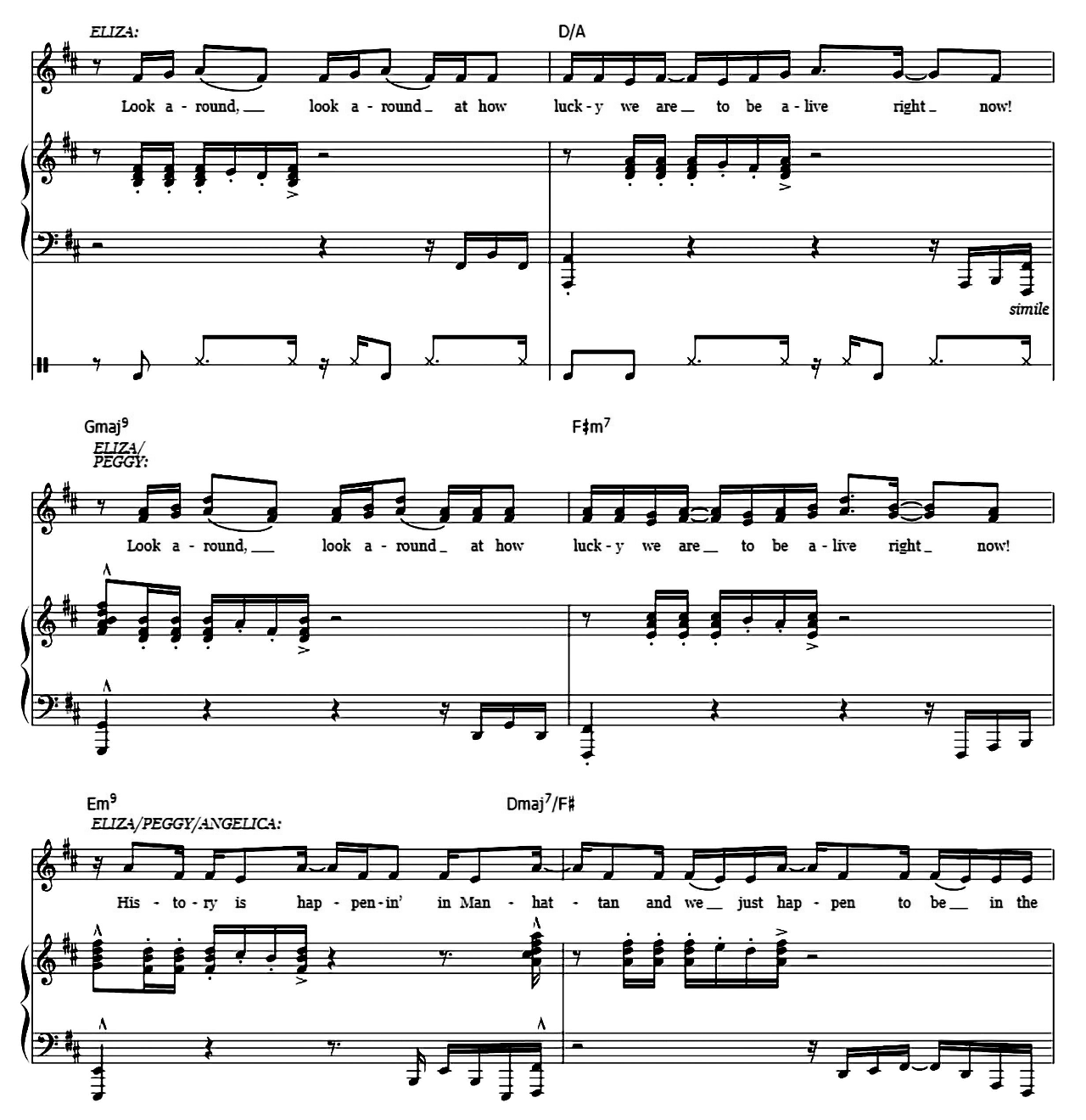 The Schuyler Sisters (from Hamilton) sheet music 11