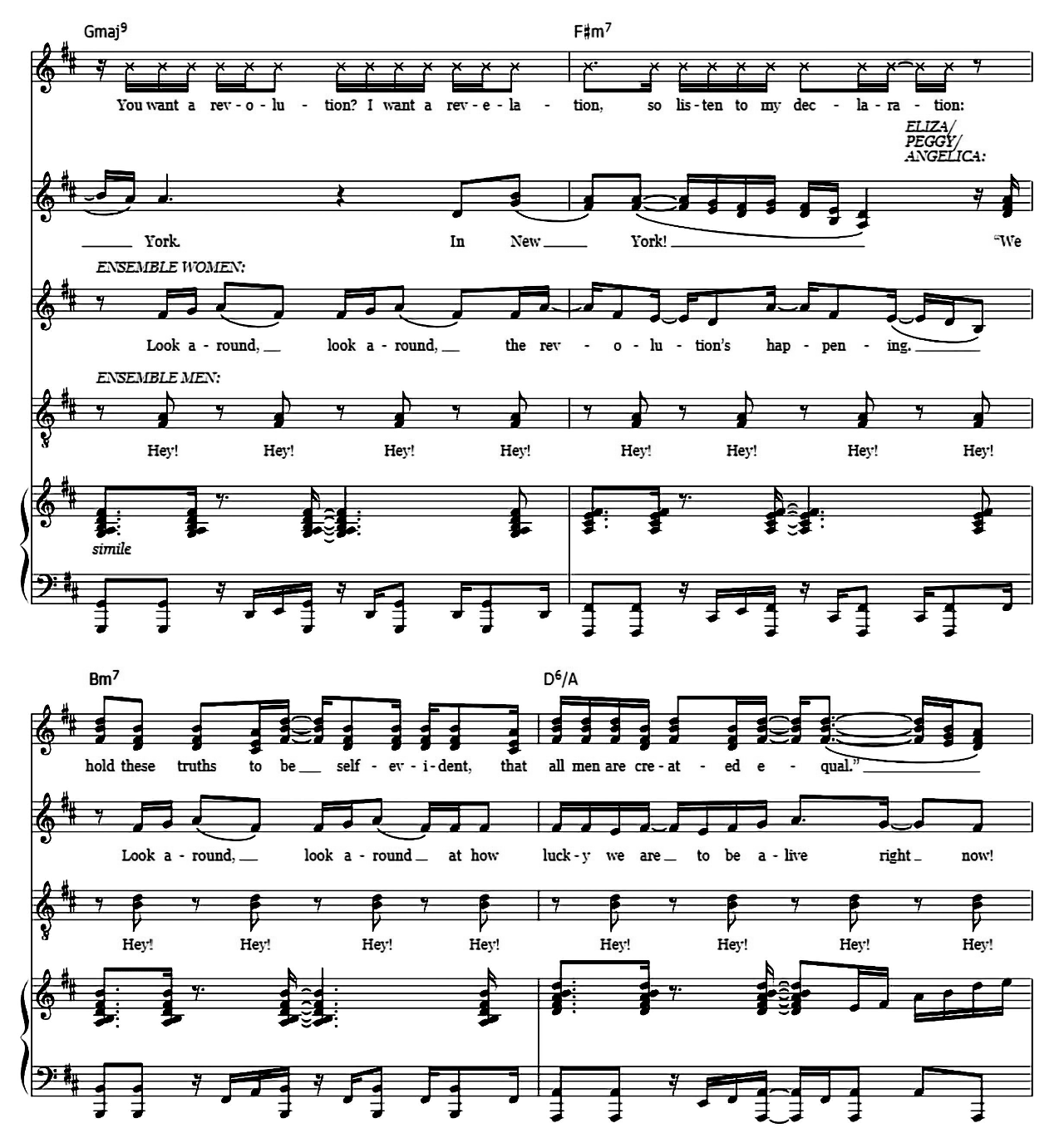 The Schuyler Sisters (from Hamilton) sheet music 13