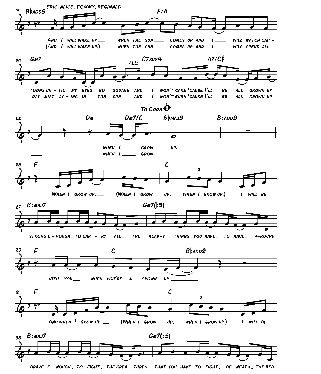 When I Grow Up (from Matilda) sheet music 2