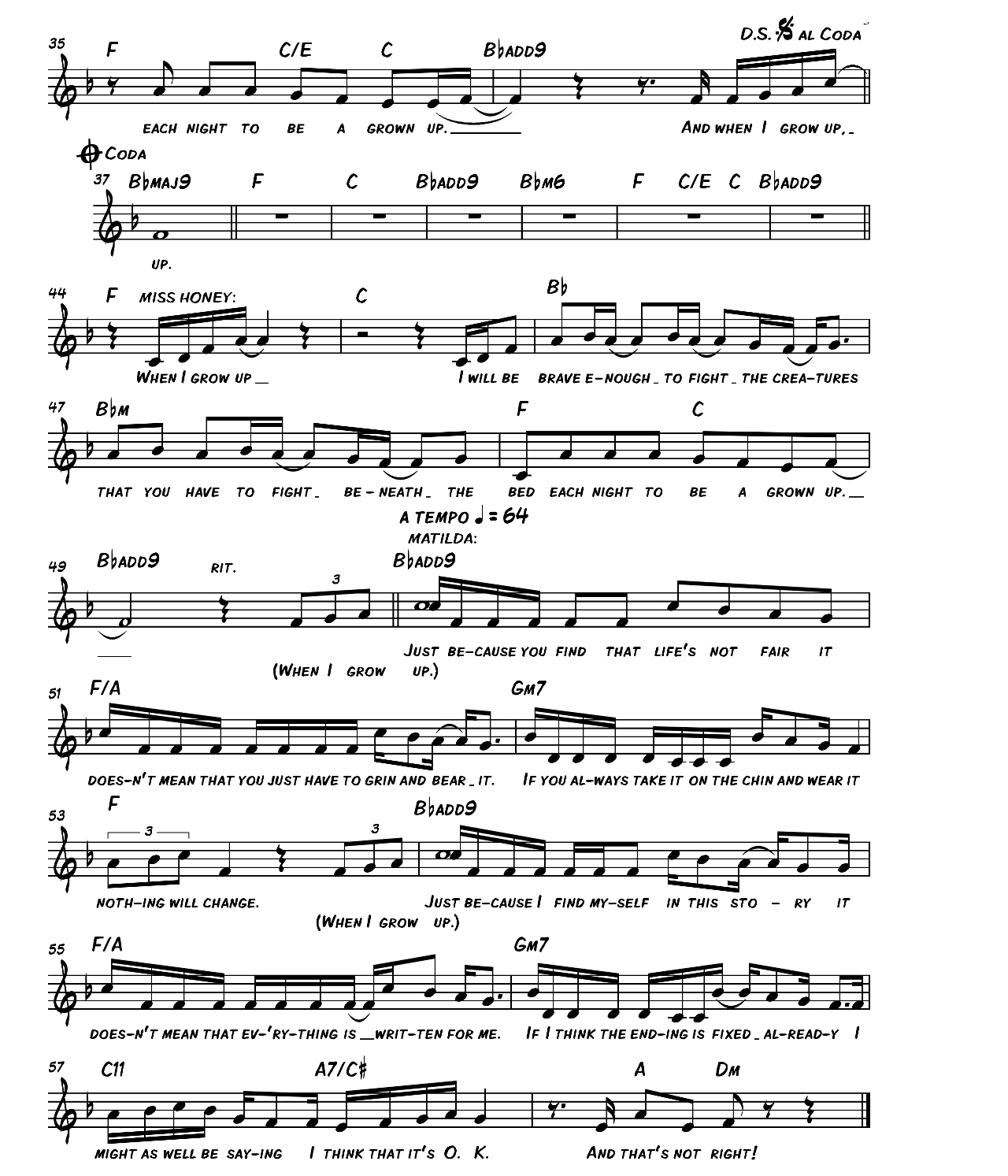 When I Grow Up (from Matilda) sheet music 3